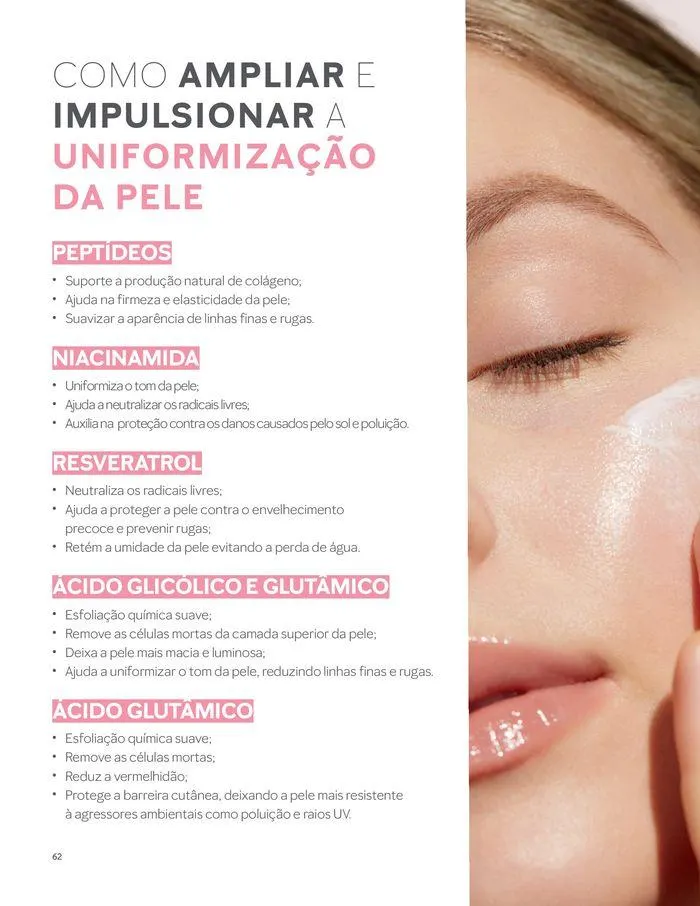 Encarte de Cartilha Cuidados Faciais 2 de setembro até 30 de setembro 2024 - Pagina 62