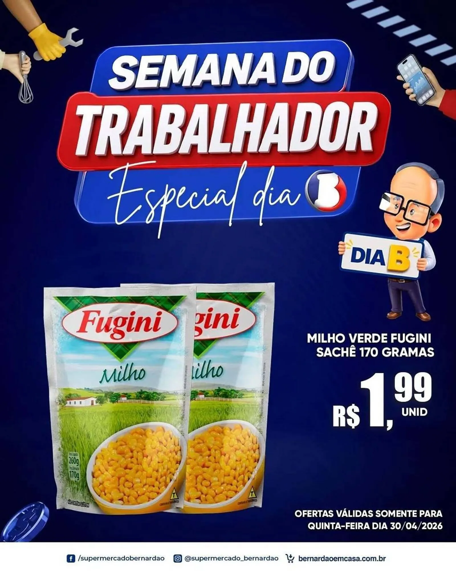 Encarte de Catálogo Supermercado Bernardão 30 de abril até 30 de abril 2026 - Pagina 3