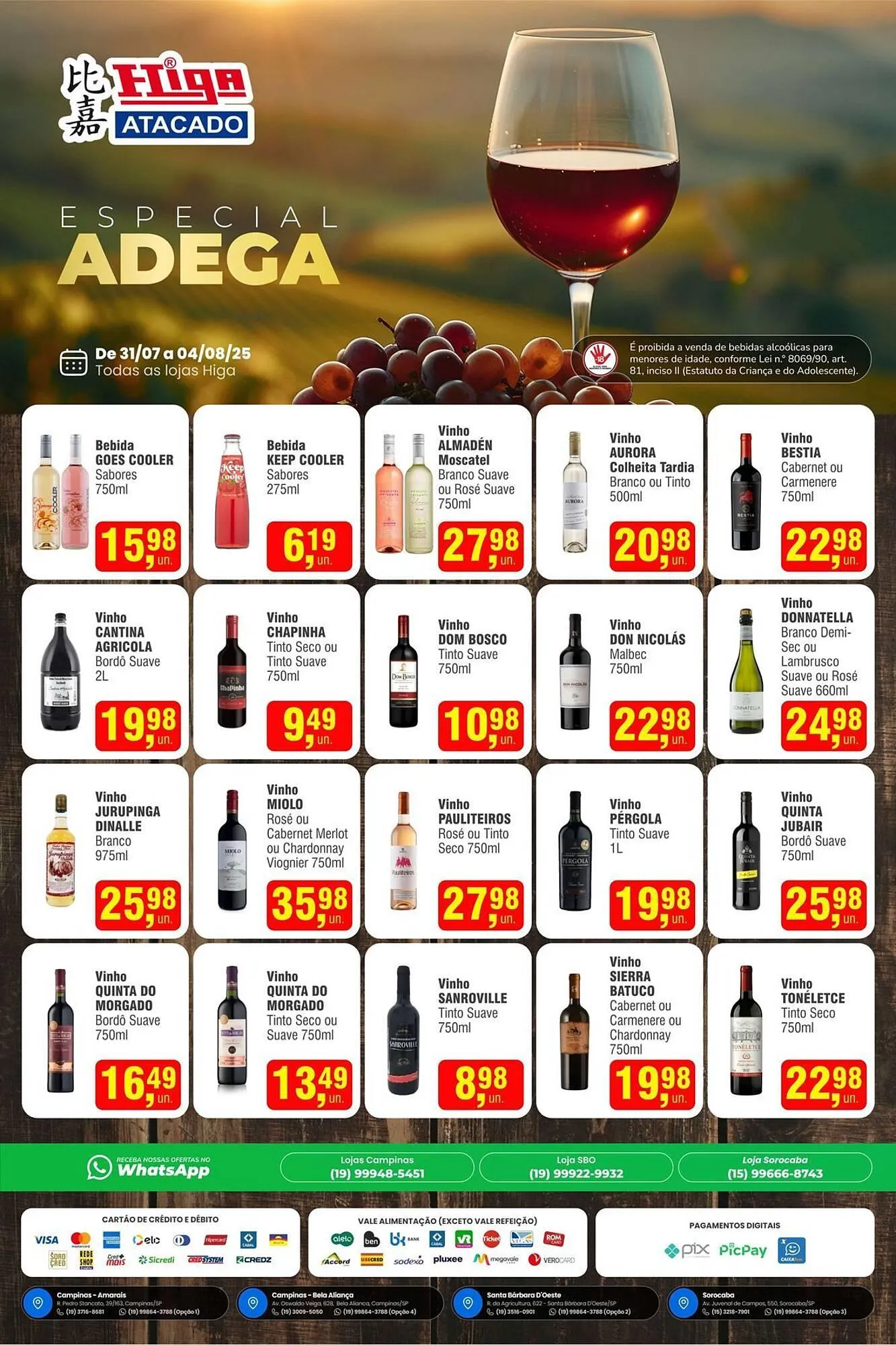 Encarte de Catálogo Higa Atacado 31 de julho até 4 de agosto 2025 - Pagina 1