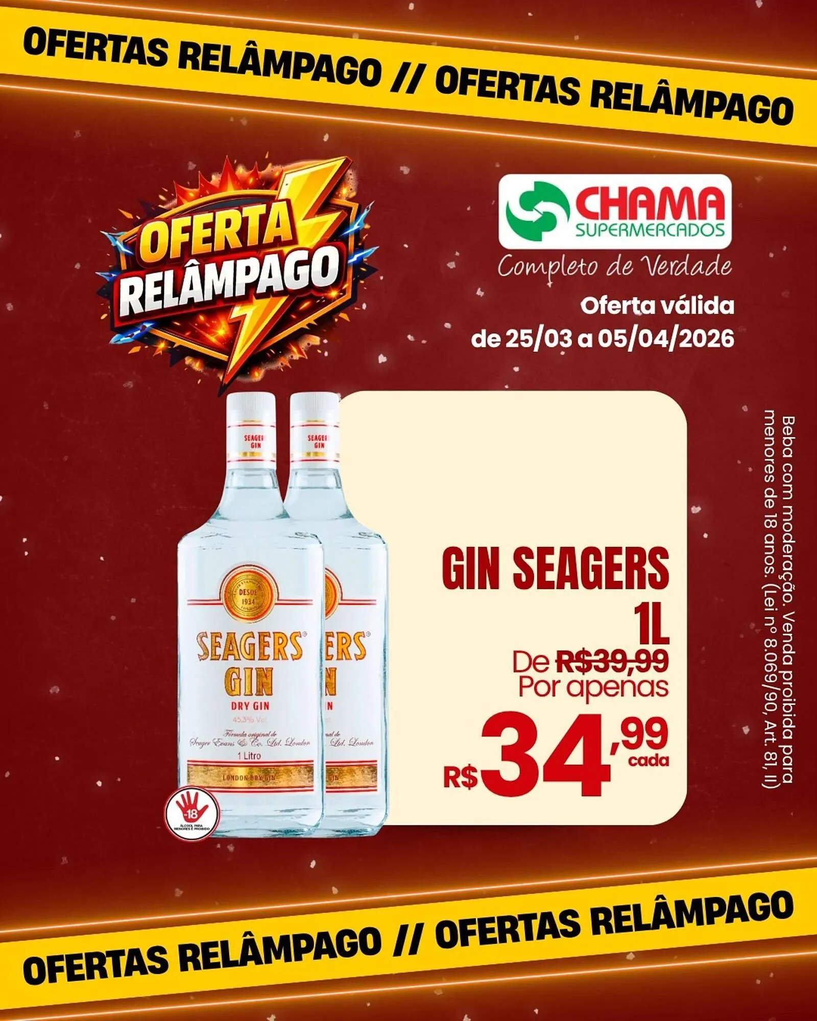 Encarte de Catálogo Chama Supermercados 25 de março até 5 de abril 2026 - Pagina 1