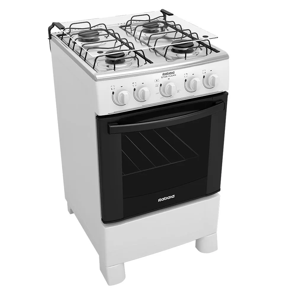 Fogão de Piso Itatiaia 4 Bocas Branco Star Clean