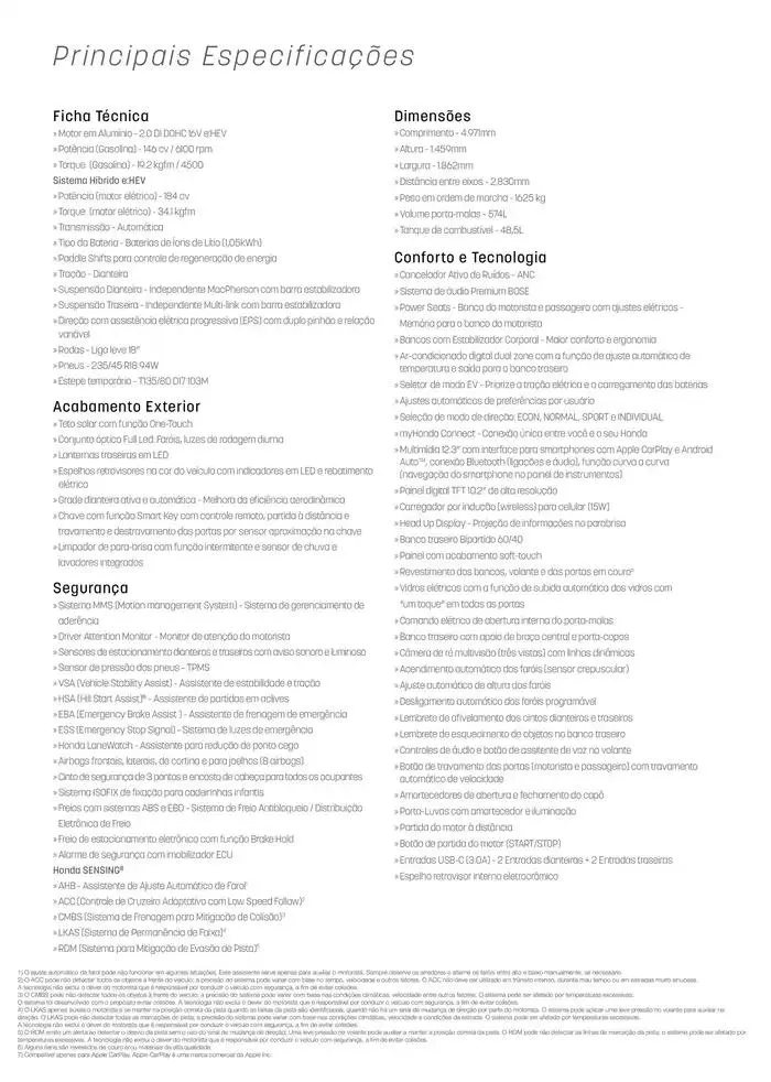 Encarte de Honda - Accord Híbrido 15 de outubro até 15 de outubro 2025 - Pagina 15