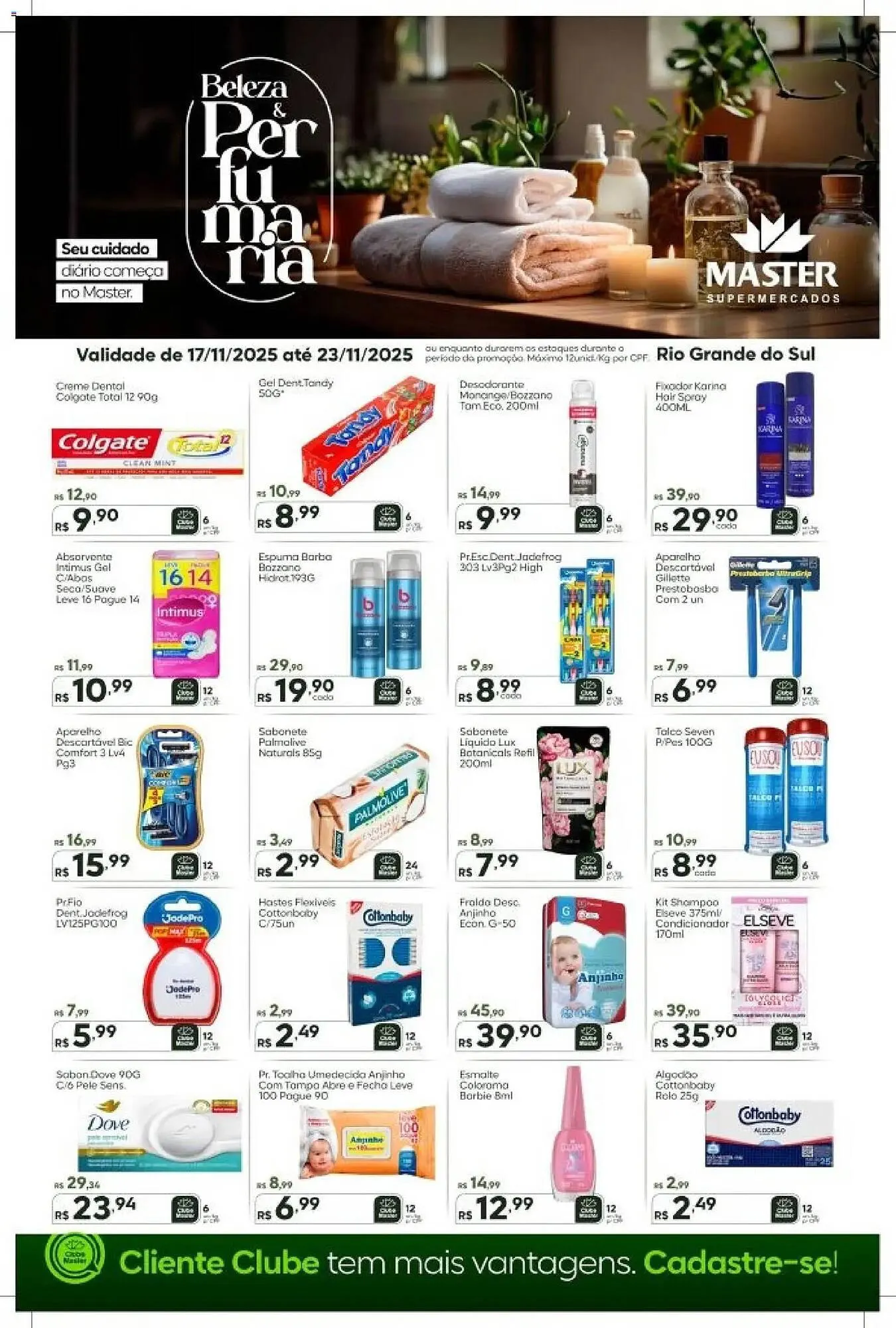 Encarte de Folheto Master Supermercados 17 de novembro até 23 de novembro 2025 - Pagina 1