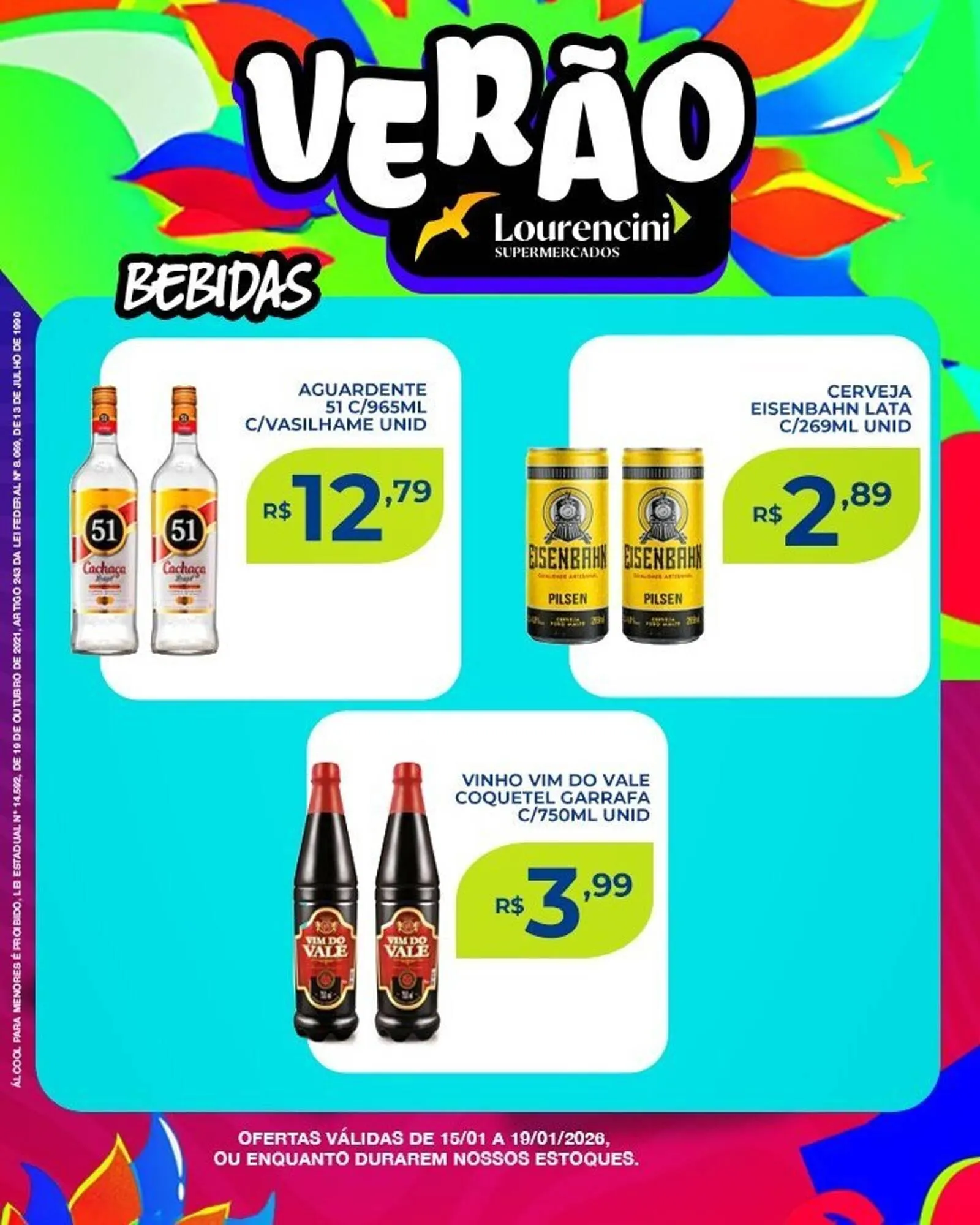 Encarte de Catálogo Lourencini Supermercados 16 de janeiro até 19 de janeiro 2026 - Pagina 1