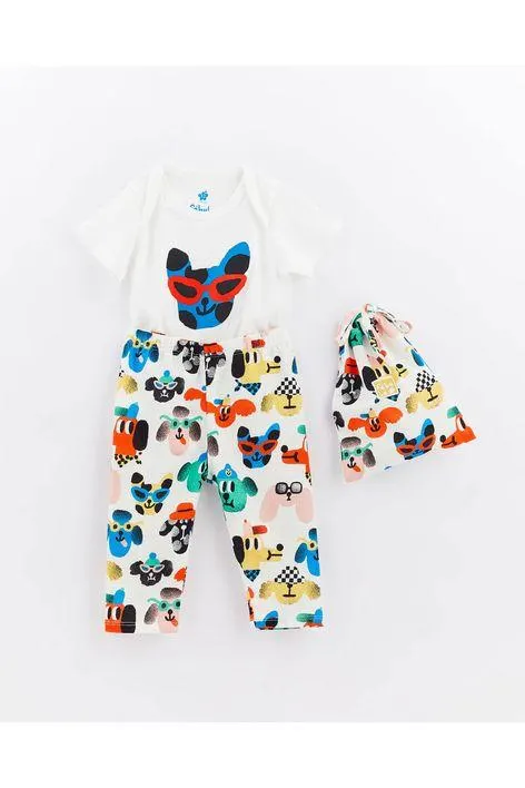 Conjunto Bebe Malha Silk Caopanheiro