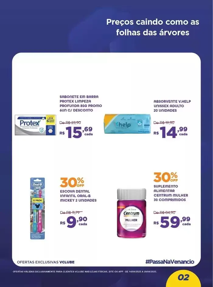 Encarte de Encarte Drogaria Venancio 14 de abril até 29 de abril 2025 - Pagina 2