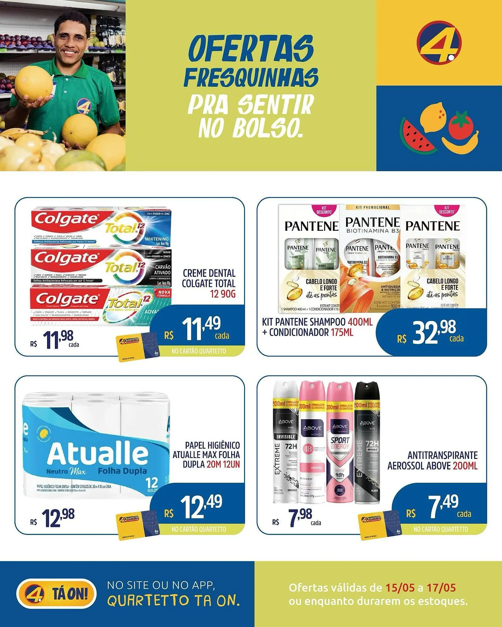 Encarte de Catálogo Quartetto Supermercados 15 de maio até 17 de maio 2026 - Pagina 13