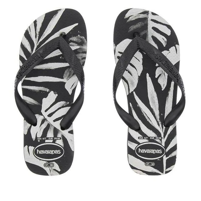 Chinelo Havaianas Aloha Floral Preto