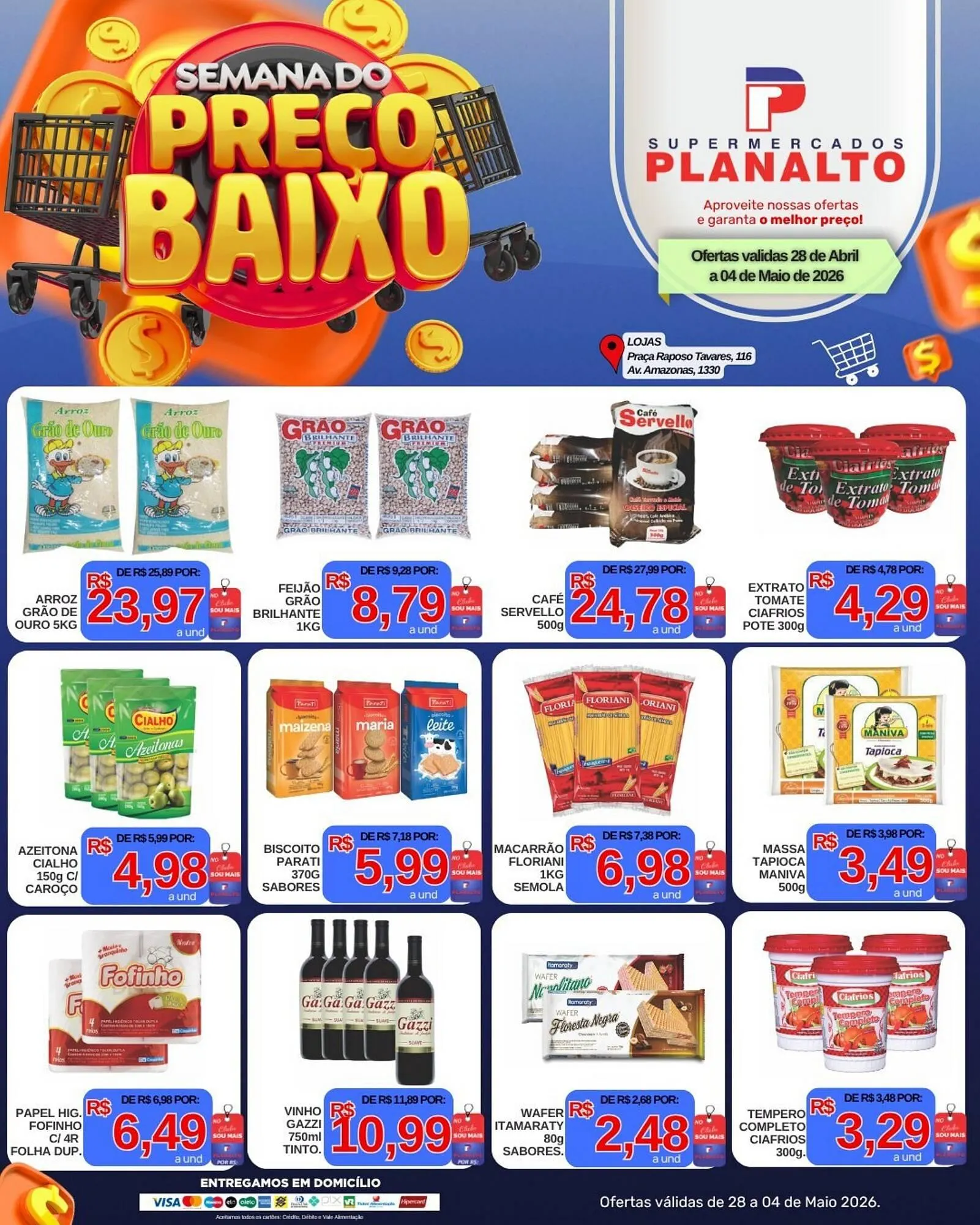 Encarte de Catálogo Supermercados Planalto 28 de abril até 4 de maio 2026 - Pagina 1