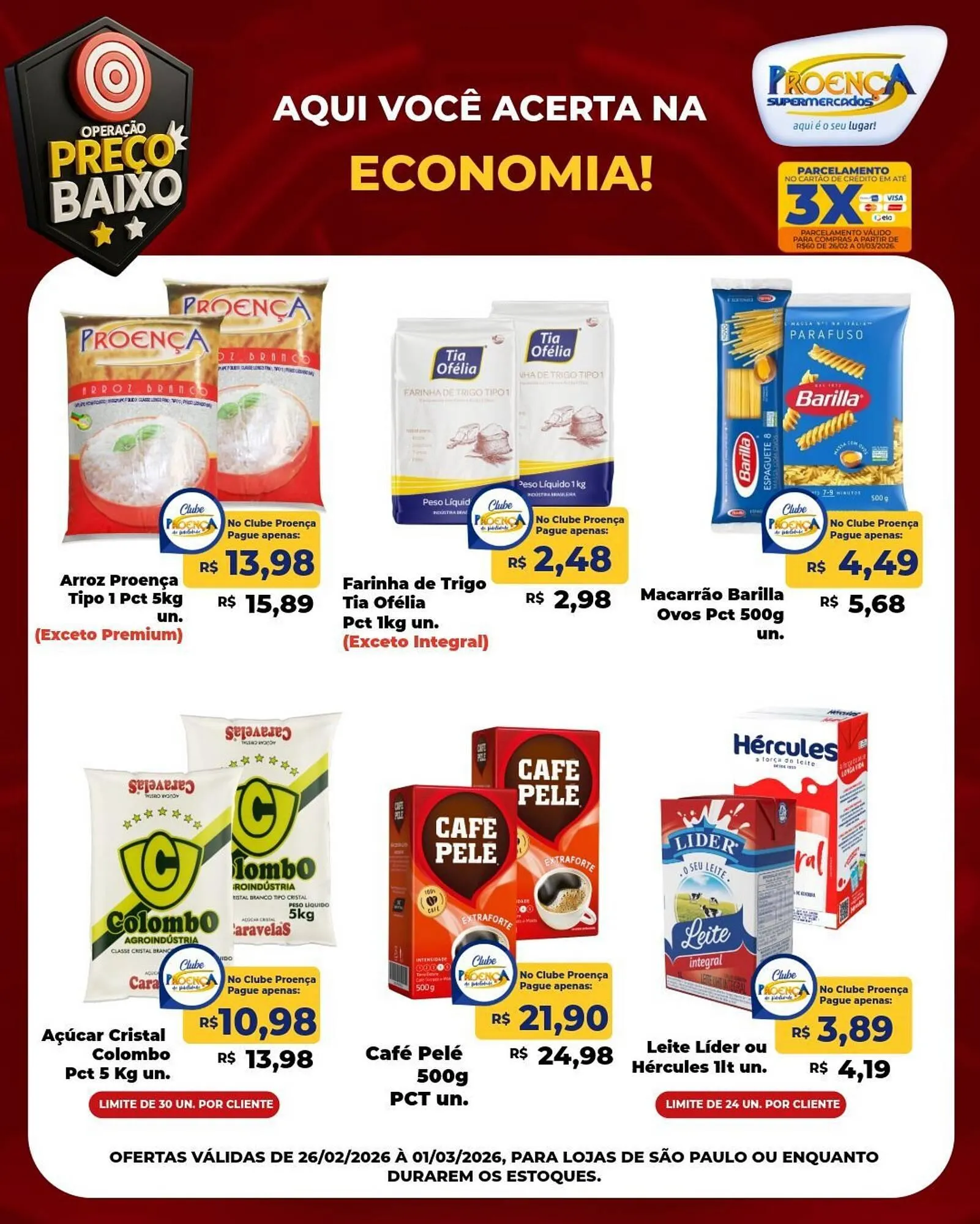 Encarte de Catálogo Proença Supermercados 26 de fevereiro até 1 de março 2026 - Pagina 1