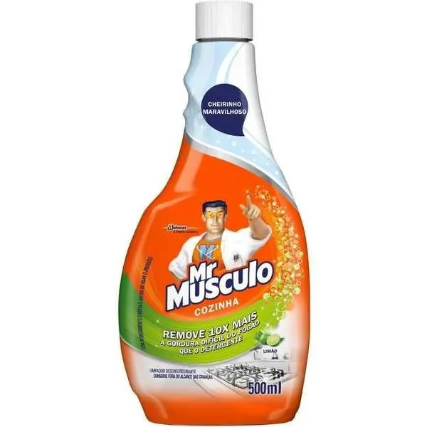 Limpador Desengordurante Cozinha Limão Refil 500ml 1 UN Mr Músculo