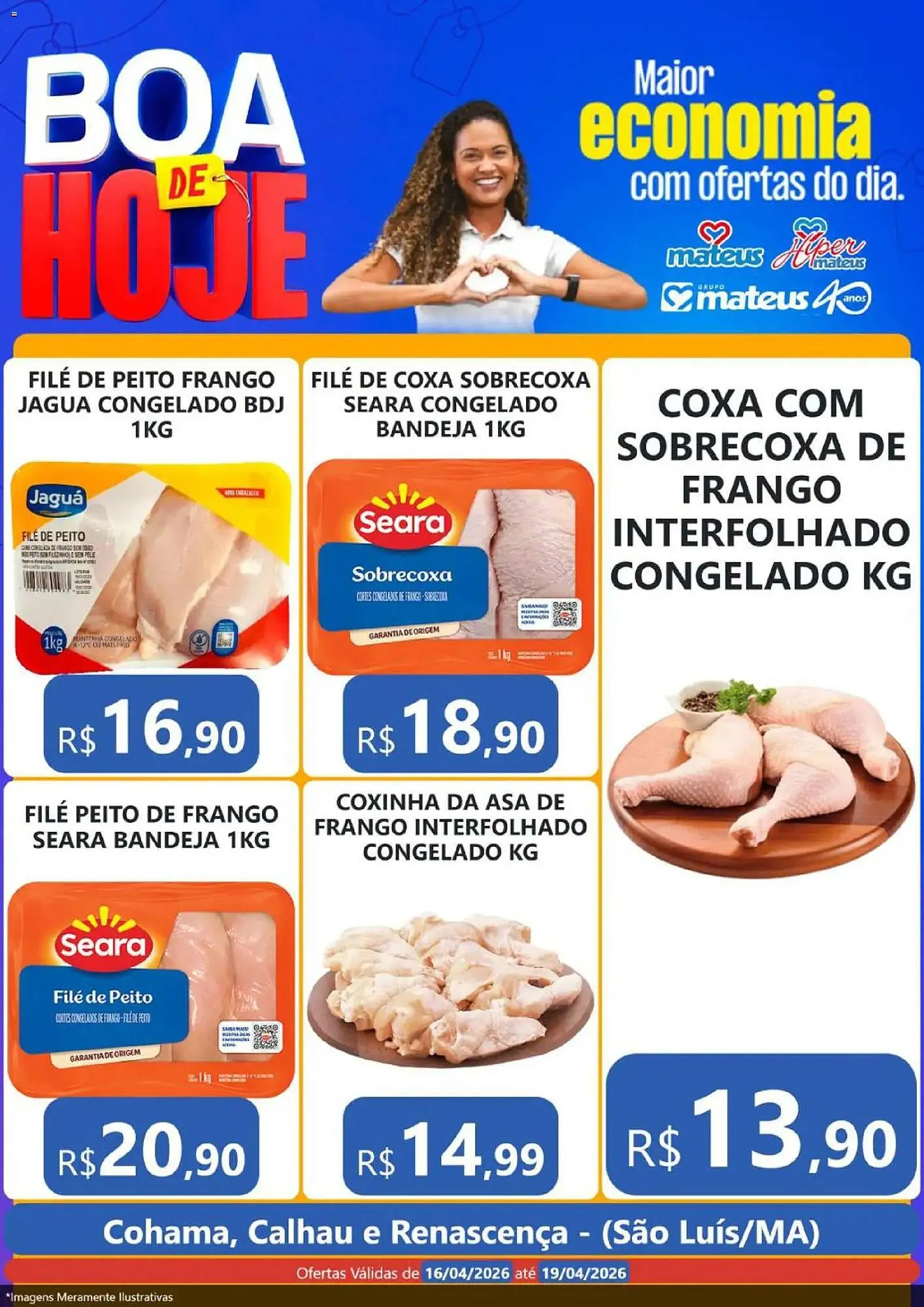 Encarte de Catálogo Supermercados Mateus 16 de abril até 19 de abril 2026 - Pagina 1