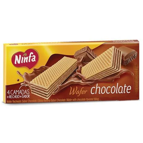 Biscoito Wafer Sabor Chocolate Ninfa 84G