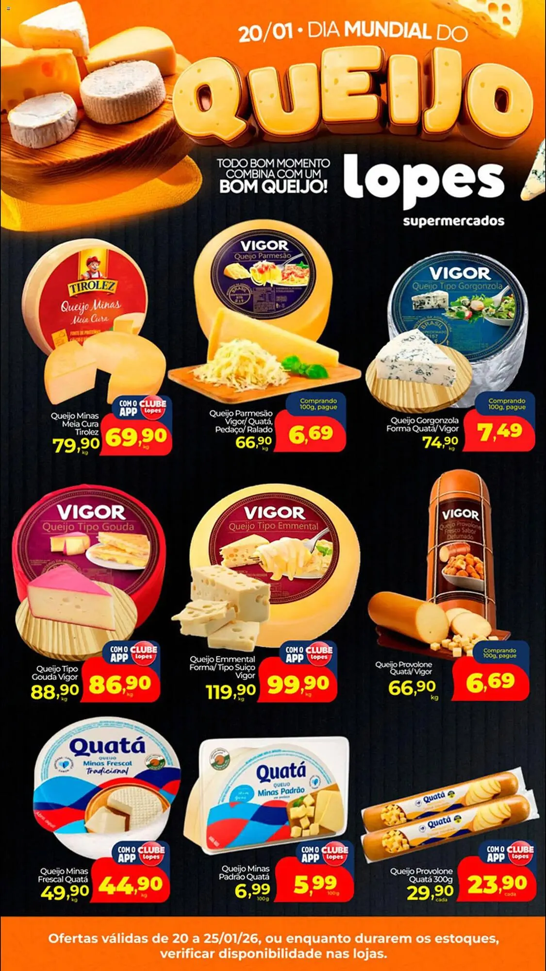 Encarte de Folheto Lopes Supermercados 20 de janeiro até 25 de janeiro 2026 - Pagina 1