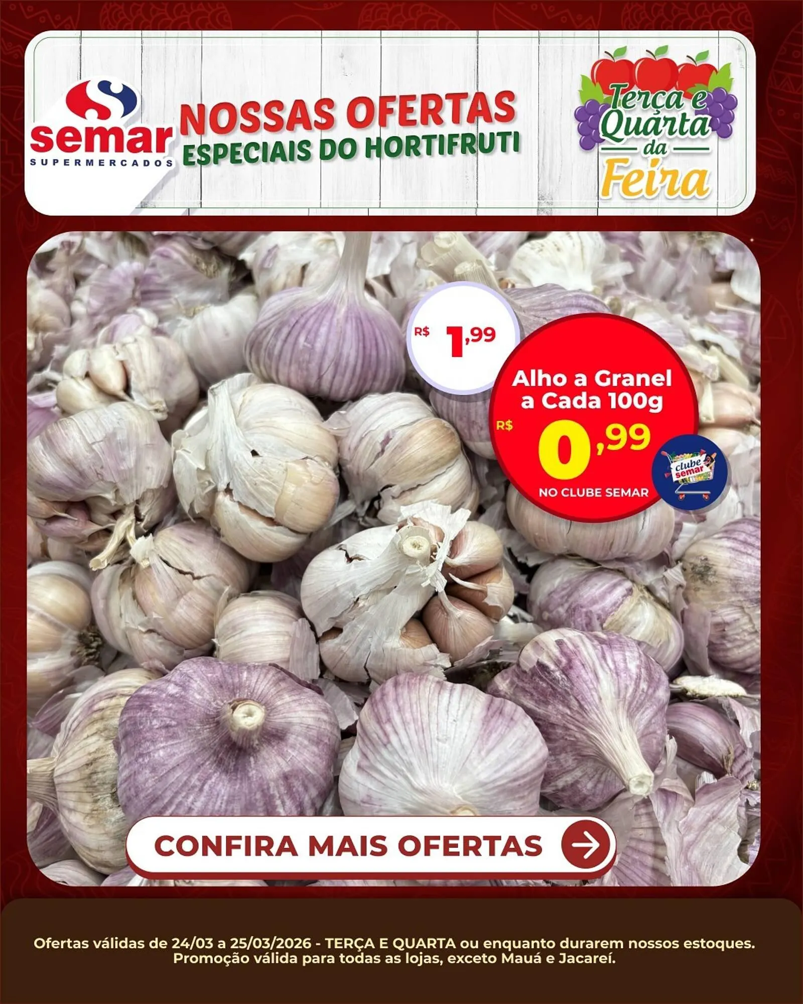 Encarte de Folheto Semar Supermercado 24 de março até 25 de março 2026 - Pagina 1