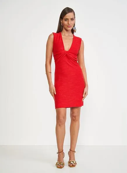 Vestido Slim Com Detalhe De Torção