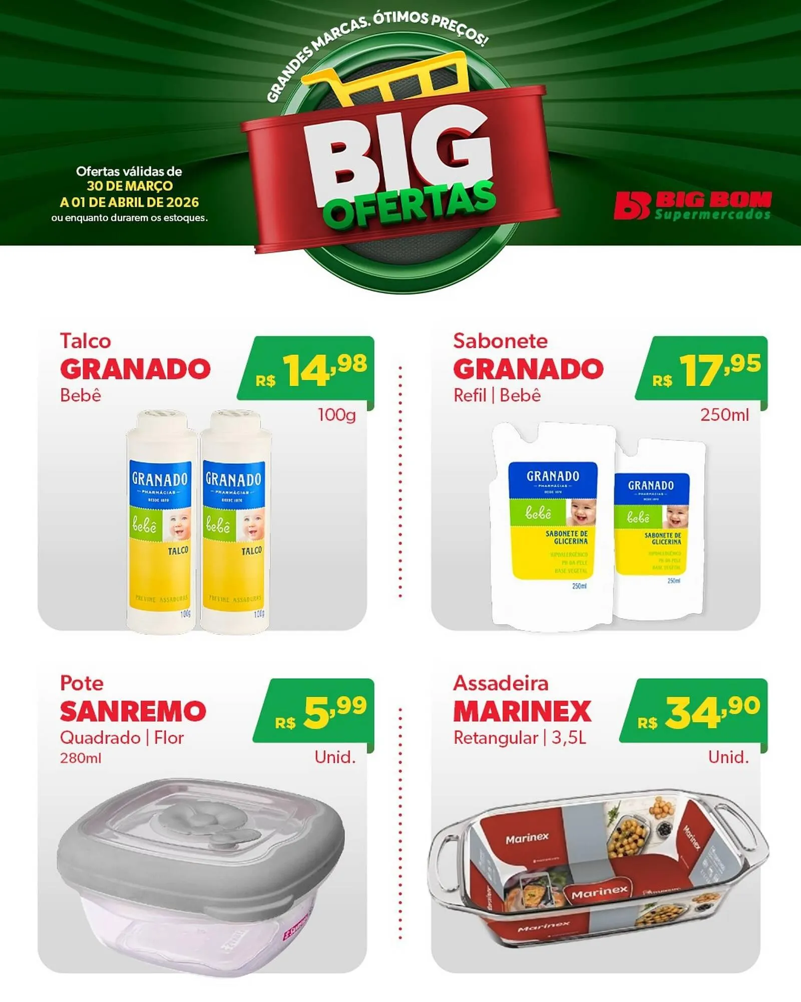 Encarte de Catálogo Big Bom Supermercados 30 de março até 1 de abril 2026 - Pagina 2