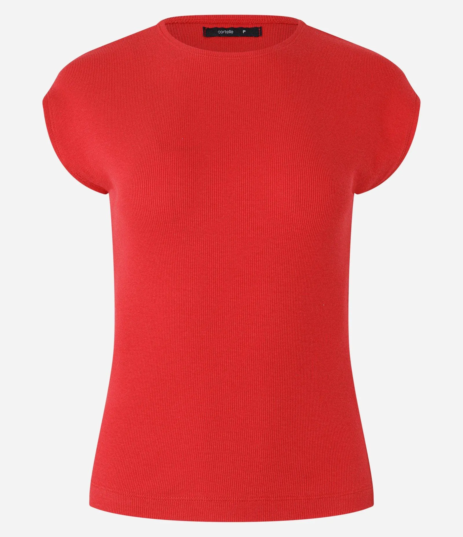 Blusa em Ribana sem Cava Vermelho