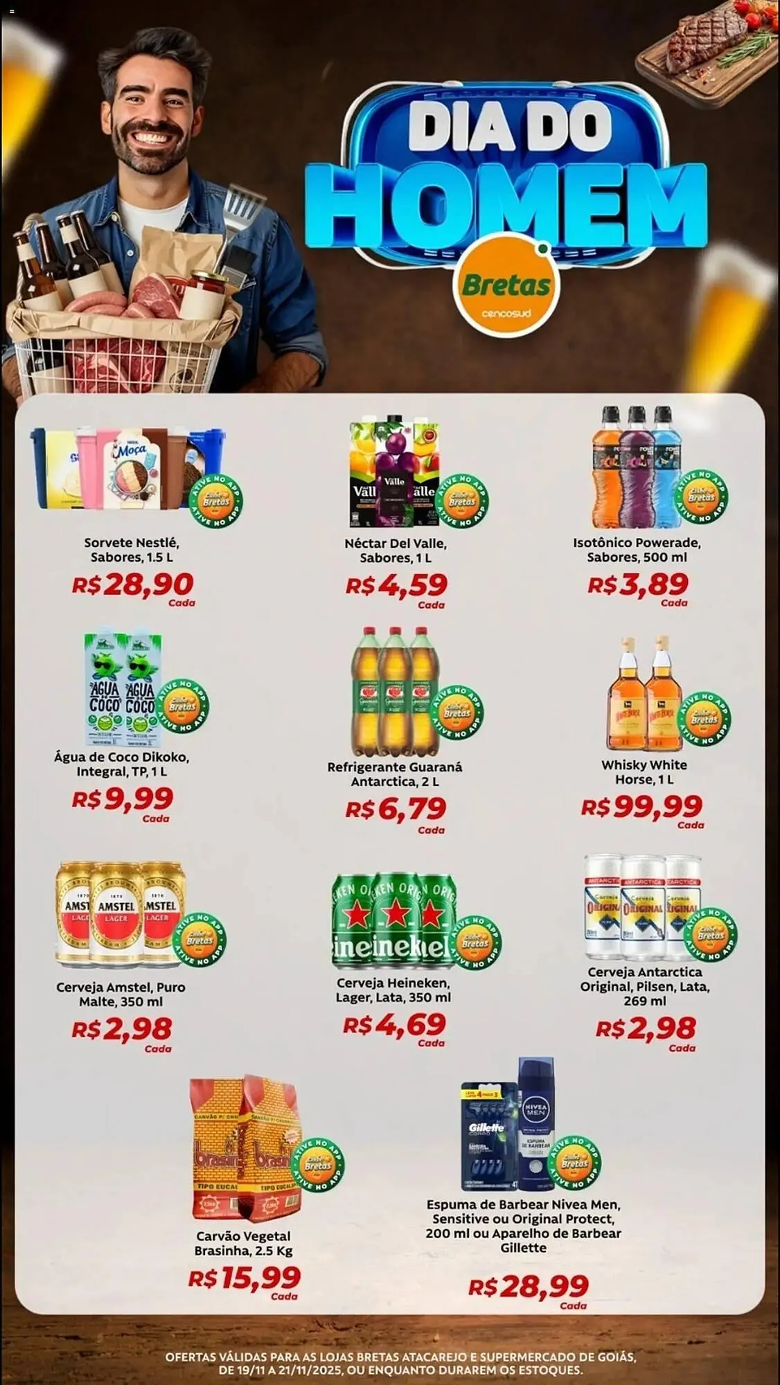 Encarte de Catálogo Supermercados Bretas 19 de novembro até 21 de novembro 2025 - Pagina 1