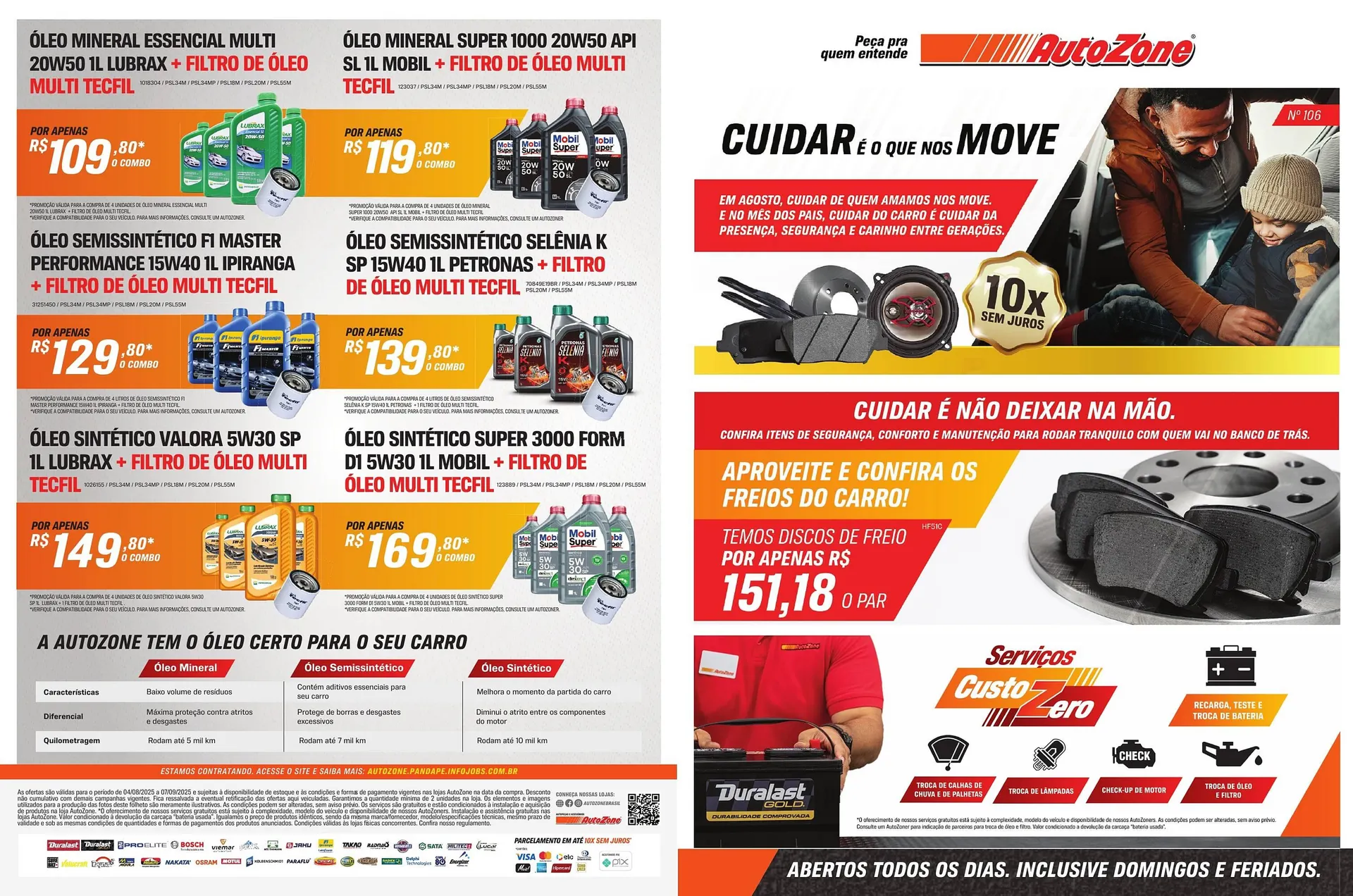 Encarte de Catálogo AutoZone 4 de agosto até 7 de setembro 2025 - Pagina 1