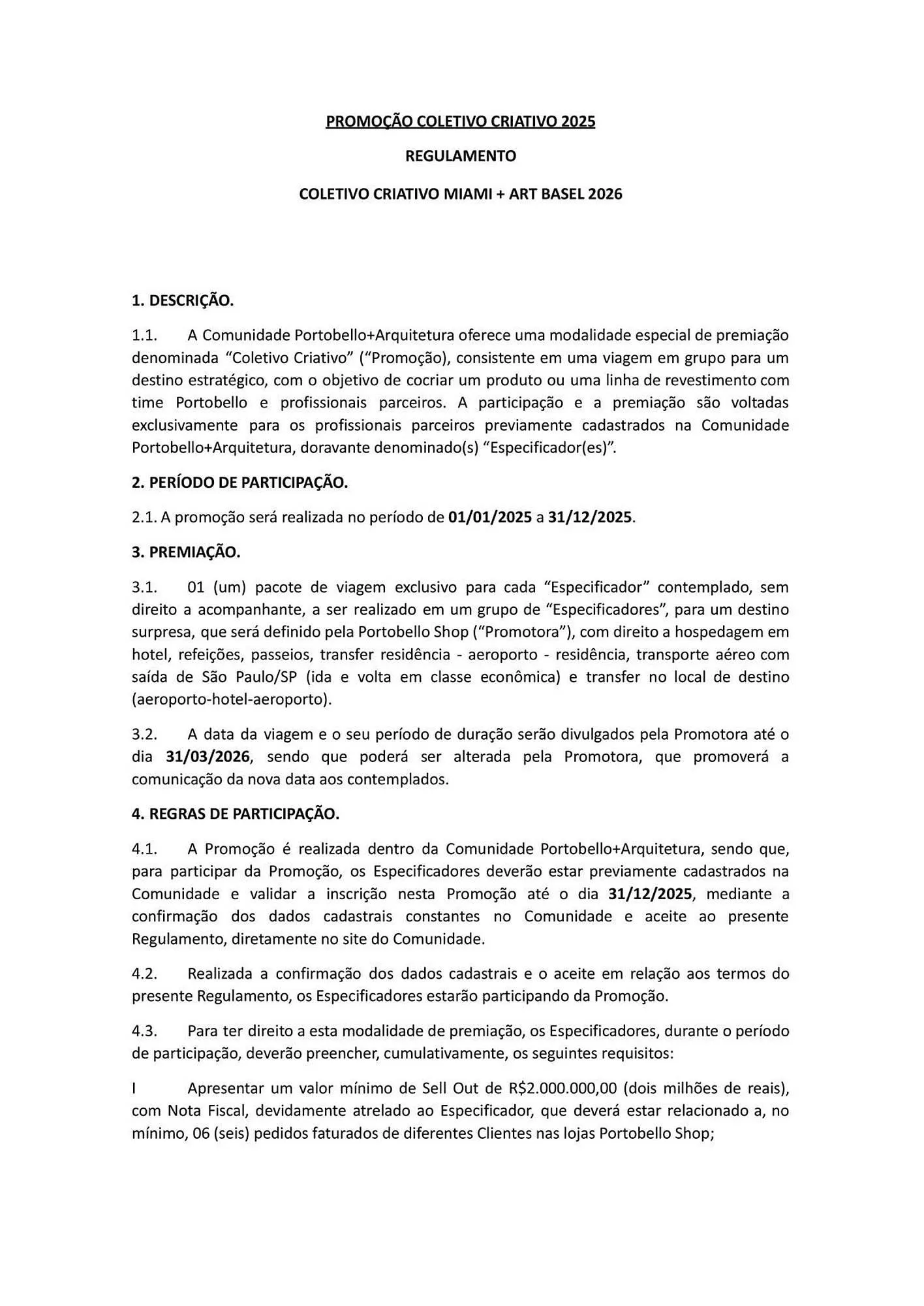 Encarte de Catálogo Portobello 25 de setembro até 31 de dezembro 2025 - Pagina 1