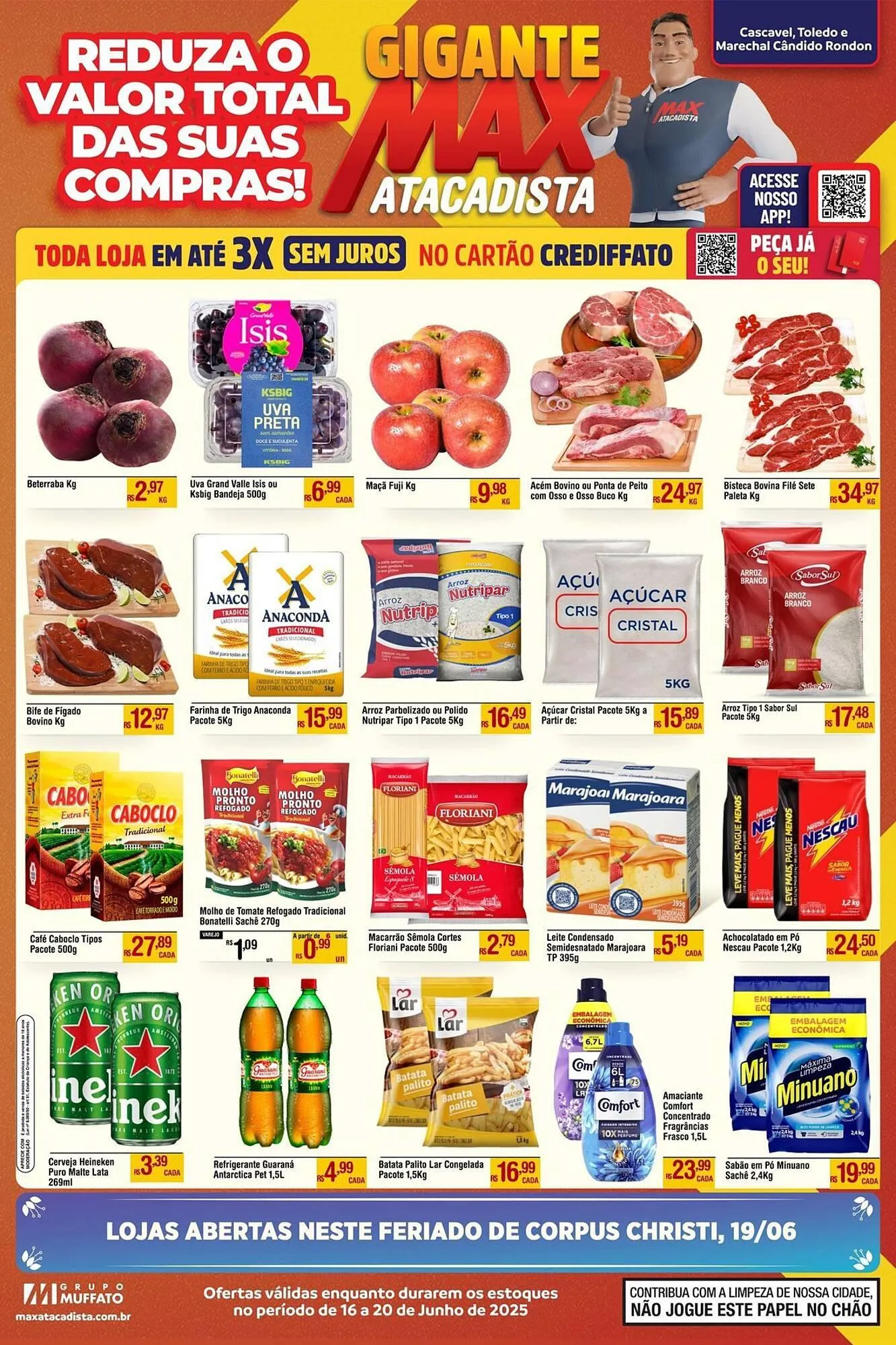 Encarte de Catálogo Max Atacadista 16 de junho até 20 de junho 2025 - Pagina 1