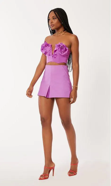 Short Saia Bengaline - Rosa