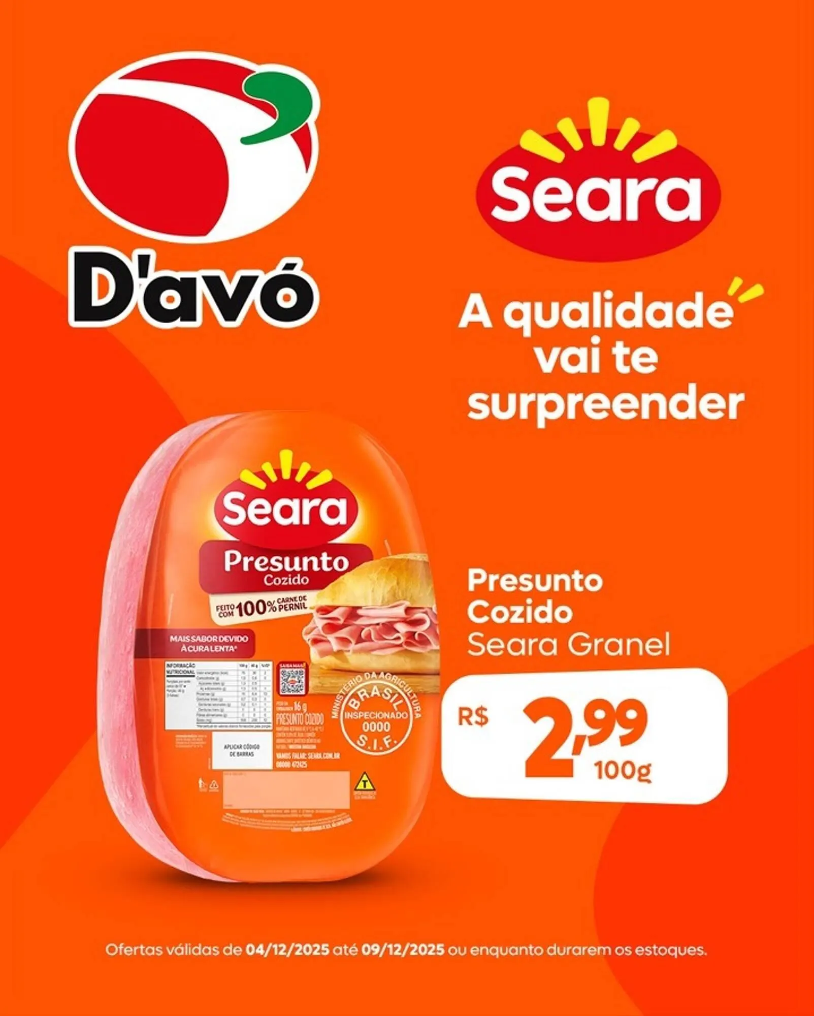 Encarte de Catálogo D'avó Supermercado 4 de dezembro até 9 de dezembro 2025 - Pagina 1