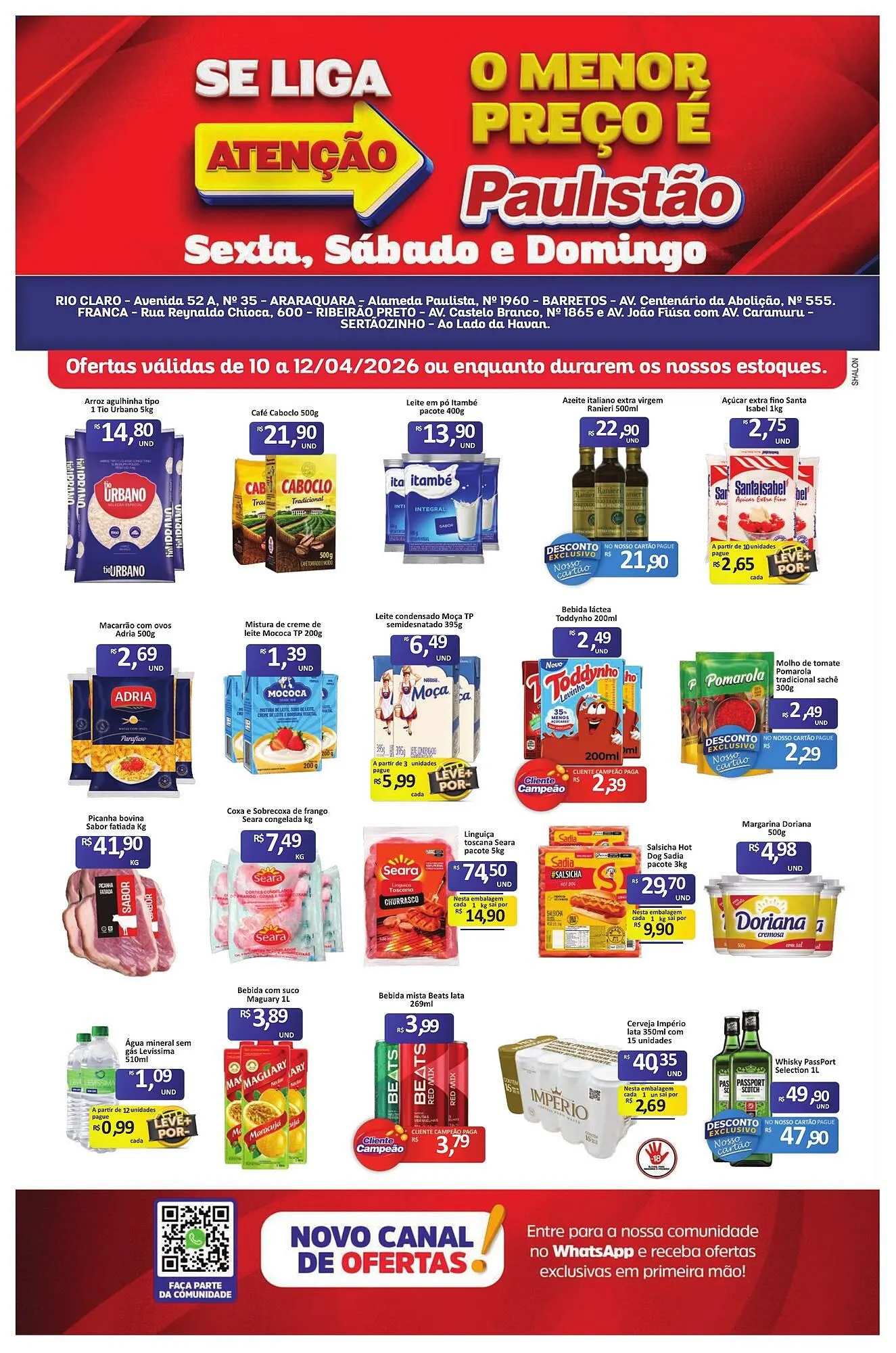 Encarte de Catálogo Paulistão Supermercados 10 de abril até 12 de abril 2026 - Pagina 1