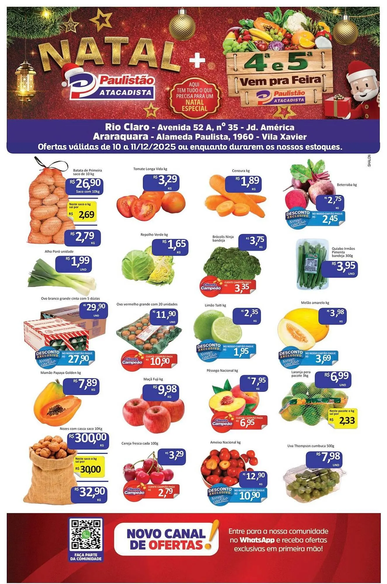 Encarte de Catálogo Paulistão Supermercados 10 de dezembro até 11 de dezembro 2025 - Pagina 1