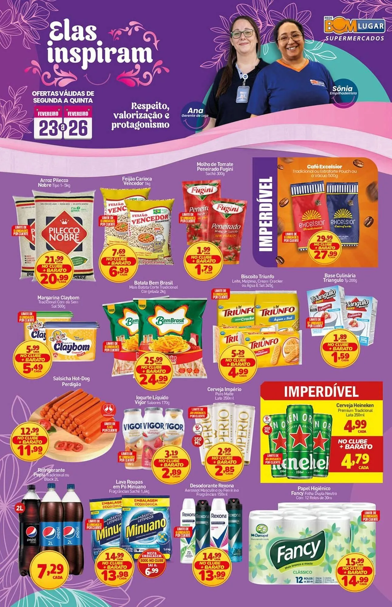 Encarte de Folheto Rede Bom Lugar 23 de fevereiro até 26 de fevereiro 2026 - Pagina 1