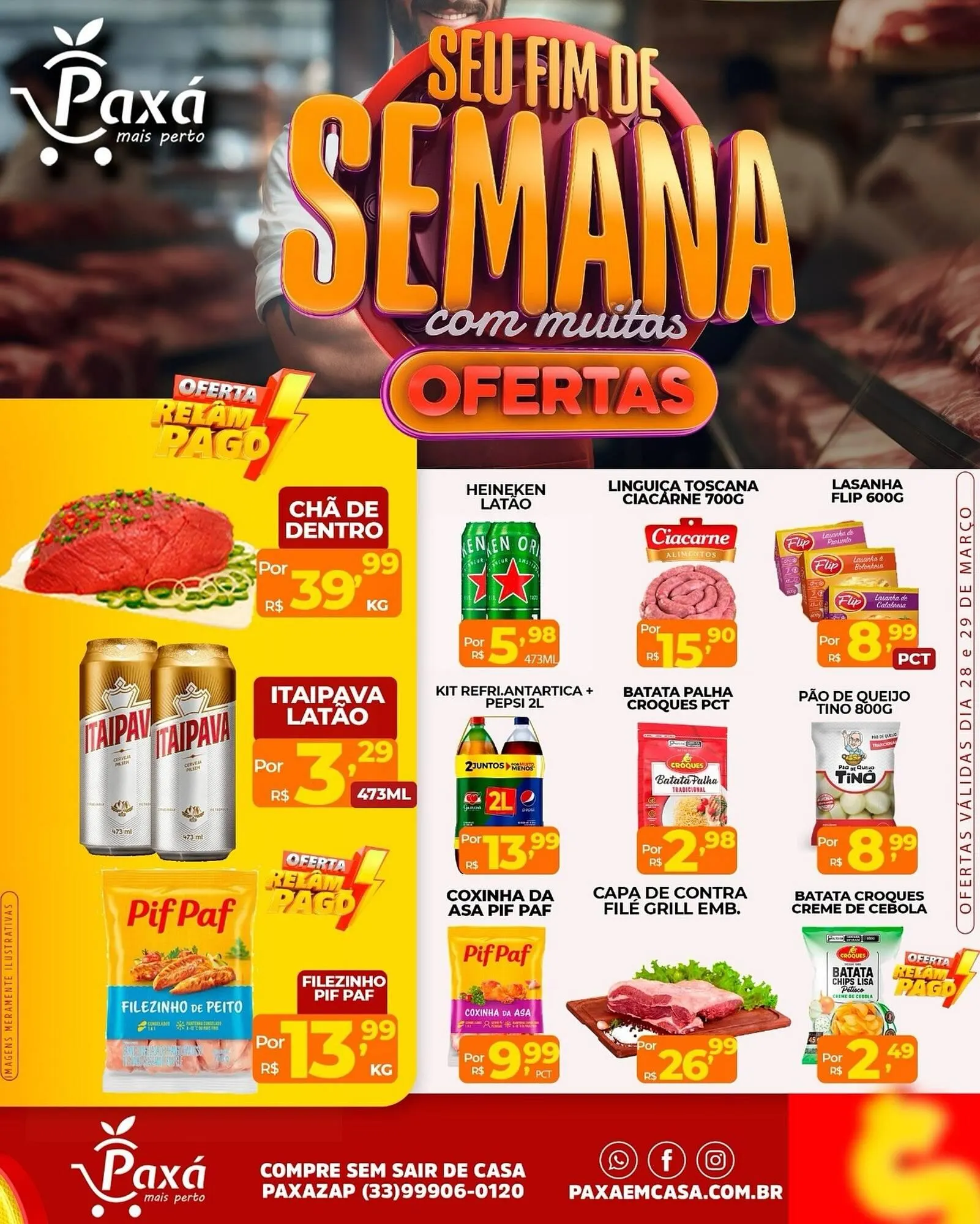 Encarte de Catálogo Paxá Supermercados 28 de março até 29 de março 2026 - Pagina 1