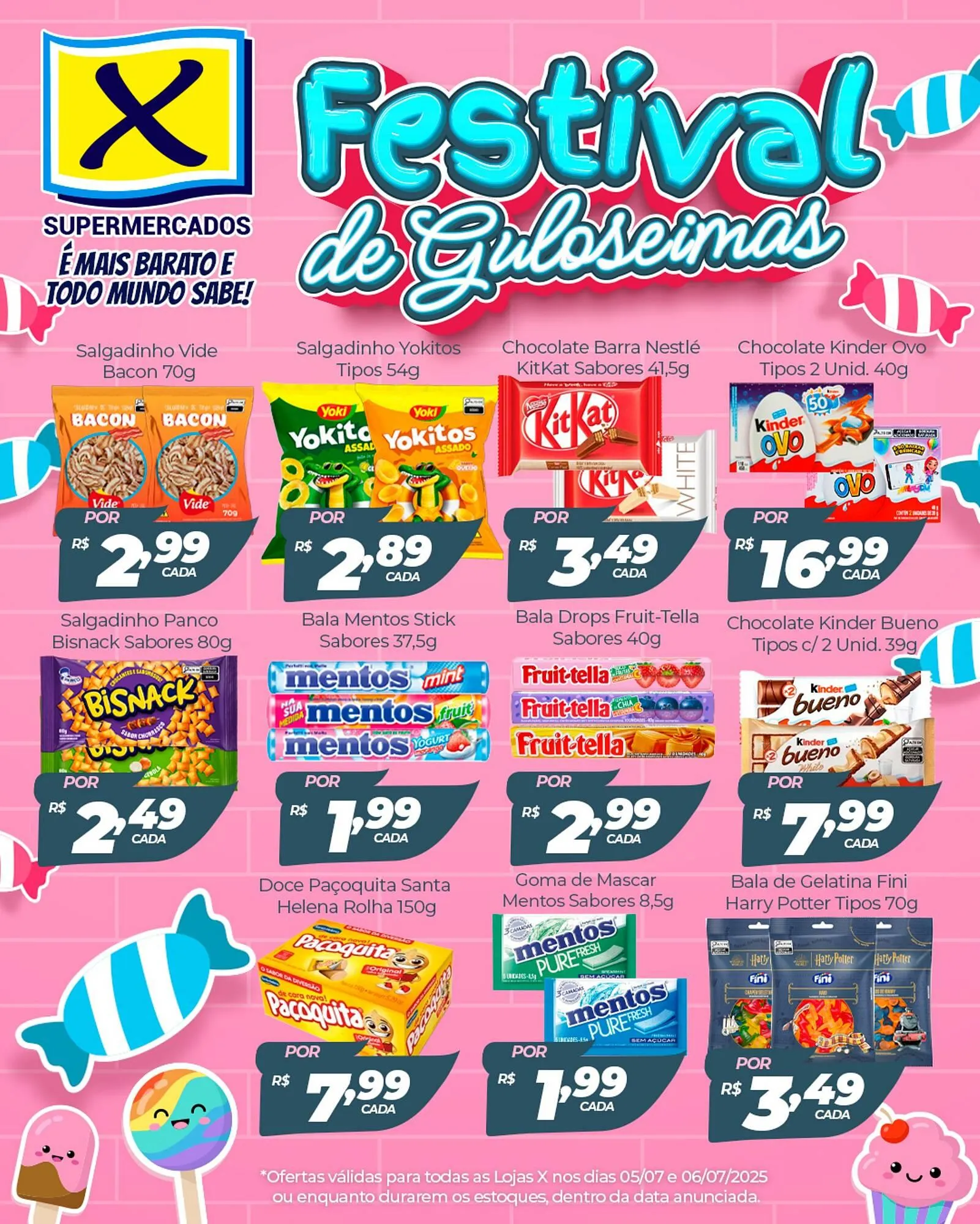 Encarte de Catálogo X Supermercados 5 de julho até 7 de julho 2025 - Pagina 1