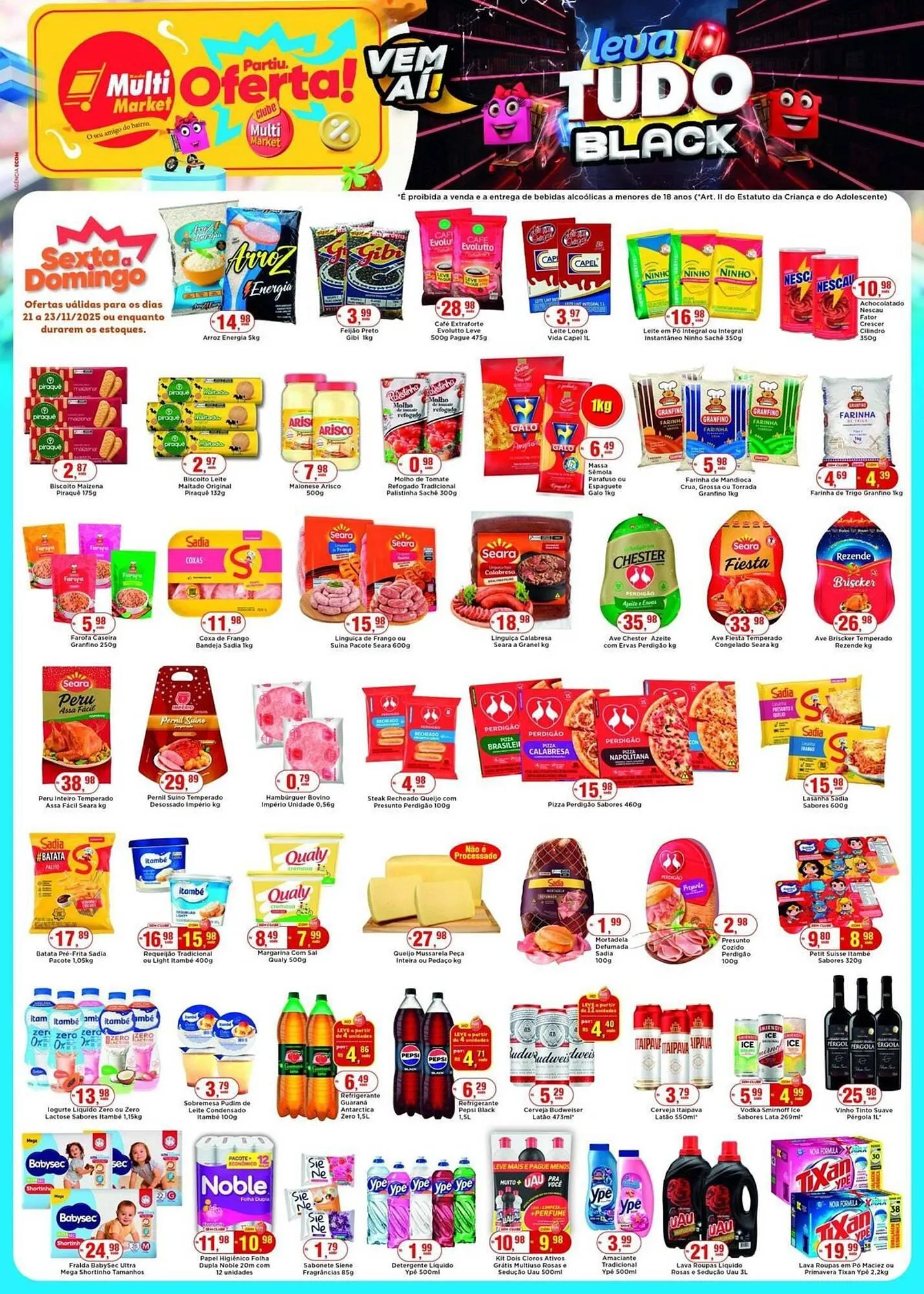 Encarte de Encarte Rede Multi Market 21 de novembro até 23 de novembro 2025 - Pagina 1