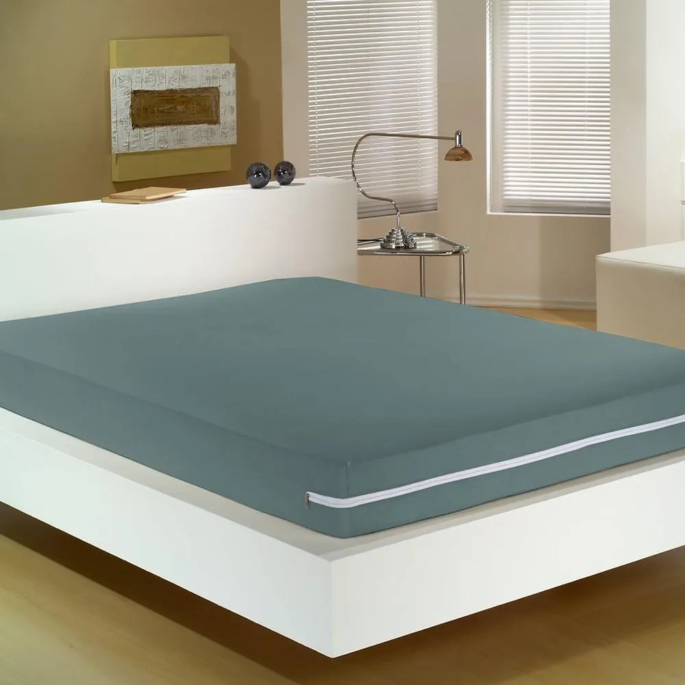 Capa Colchão Casal Doce Vida Altura 30cm Cinza - Portallar