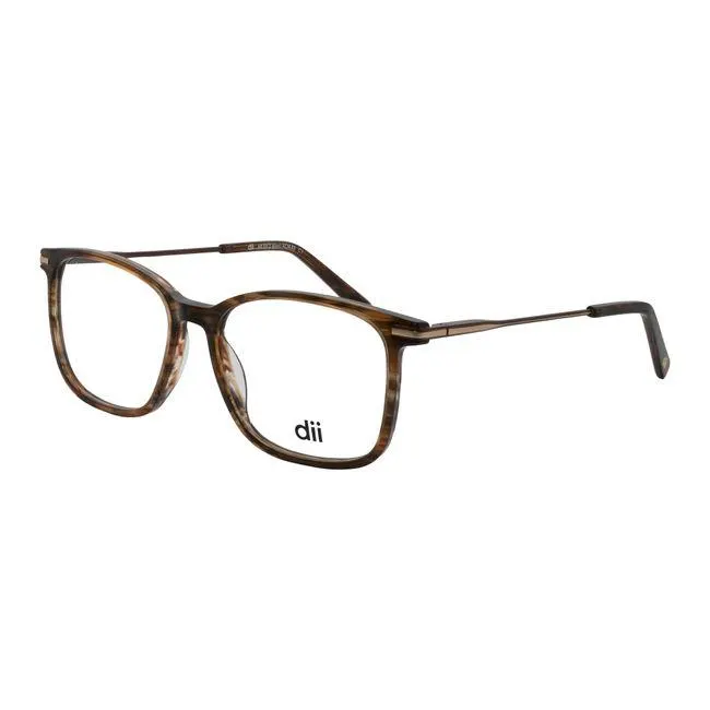 Armação de Óculos de Grau Masculino Dii Collection Quadrado 4060 Cor Demi Marrom