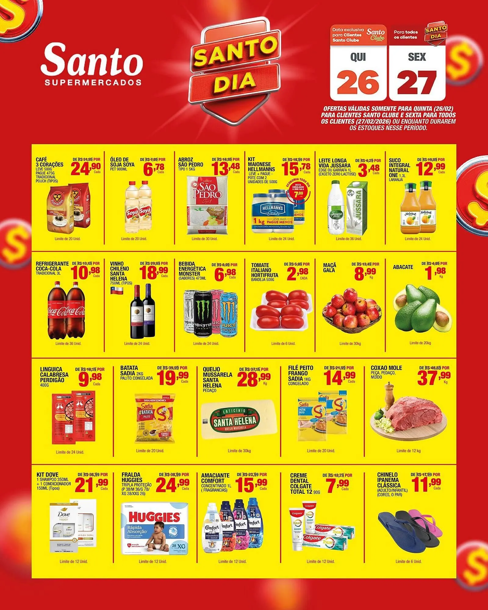 Encarte de Catálogo Santo Supermercados 25 de fevereiro até 27 de fevereiro 2026 - Pagina 3