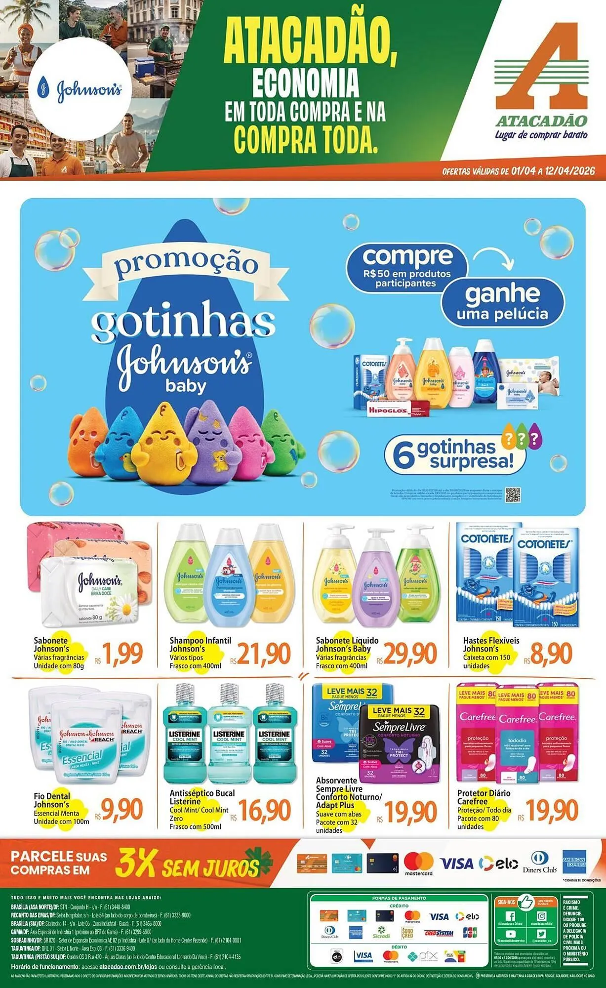 Encarte de Folheto Atacadão 1 de abril até 12 de abril 2026 - Pagina 1