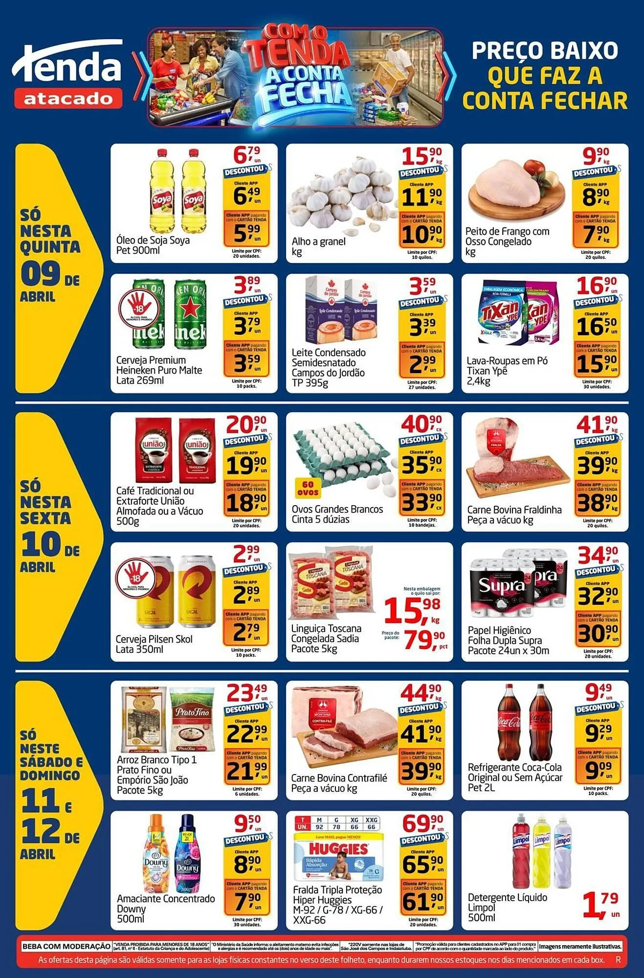 Encarte de Folheto Tenda Atacado 9 de abril até 12 de abril 2026 - Pagina 1