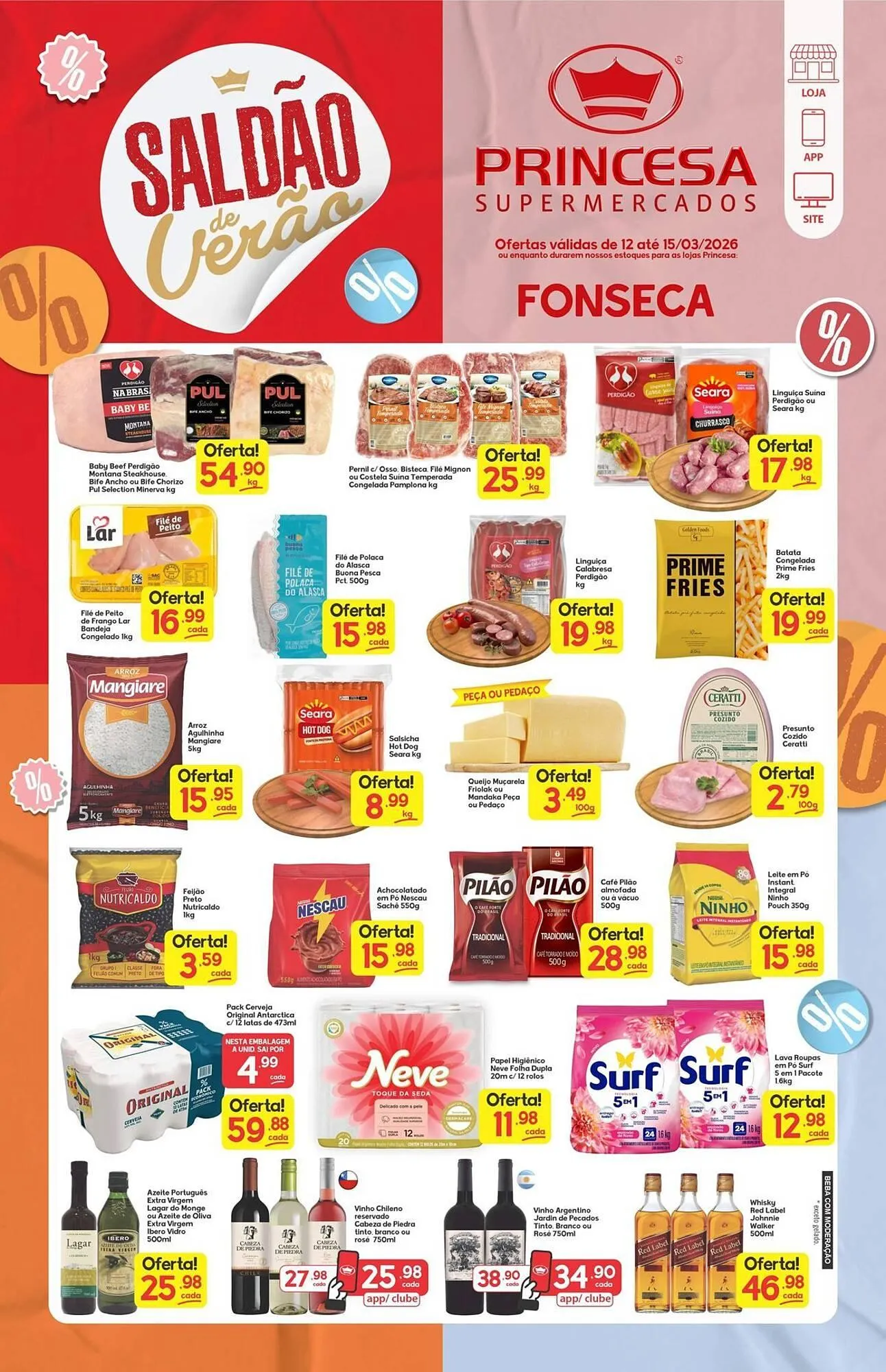 Encarte de Encarte Supermercados Princesa 12 de março até 15 de março 2026 - Pagina 1