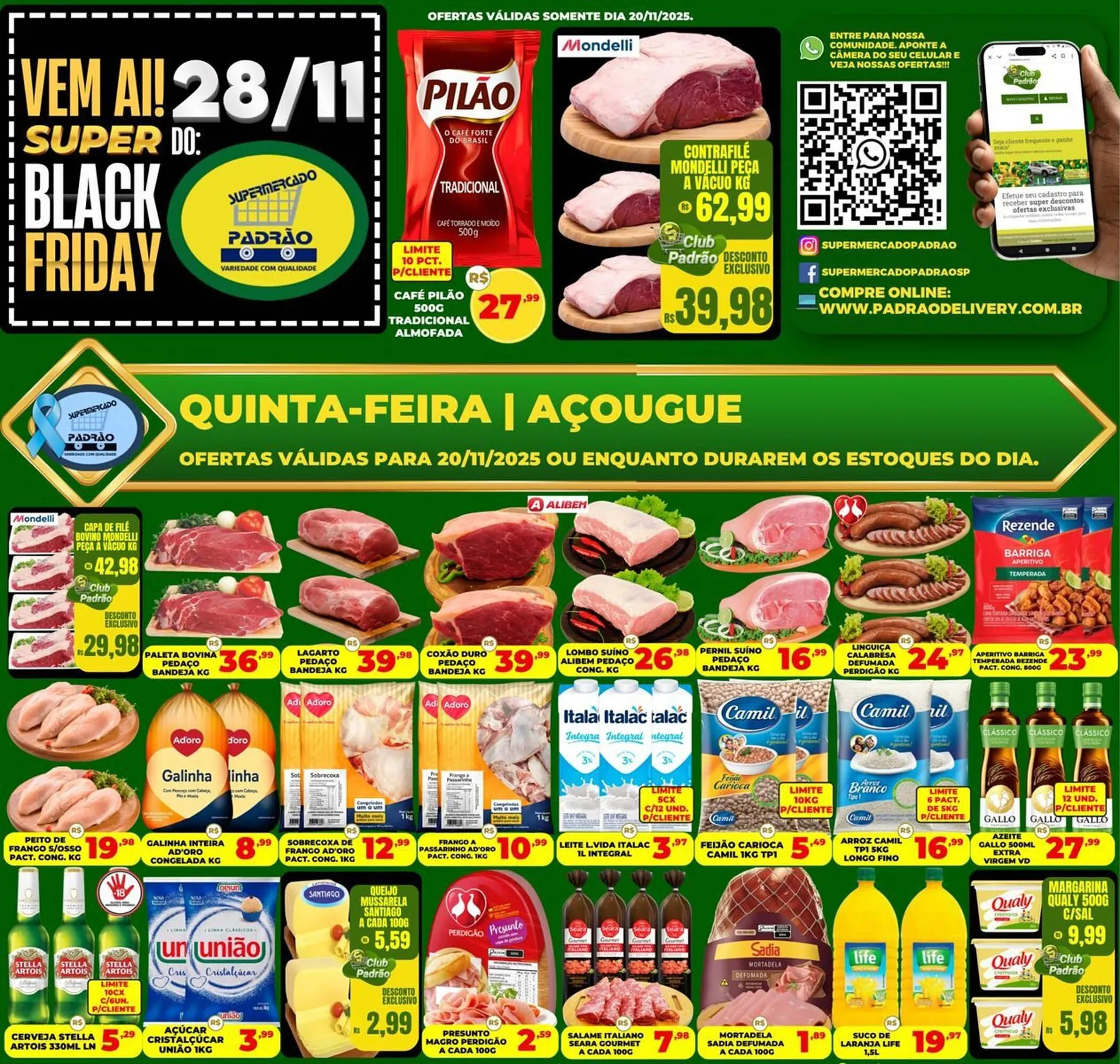 Encarte de Folheto Supermercado Padrão 18 de novembro até 20 de novembro 2025 - Pagina 1