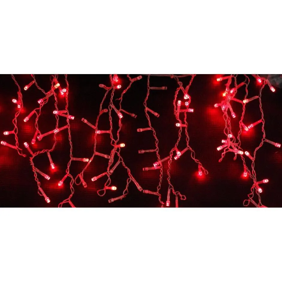 Pisca Pisca Led 200 Lâmpadas Cascata 3m Vermelho 220V - Ecoline