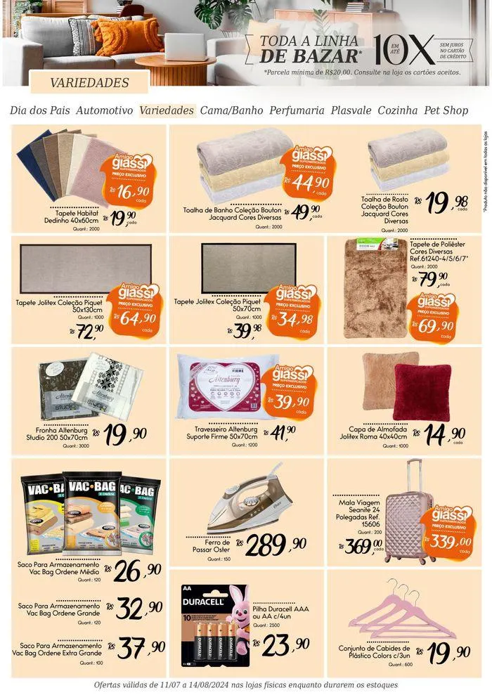 Encarte de Bazar & Eletro Giassi 11 de julho até 14 de agosto 2024 - Pagina 9