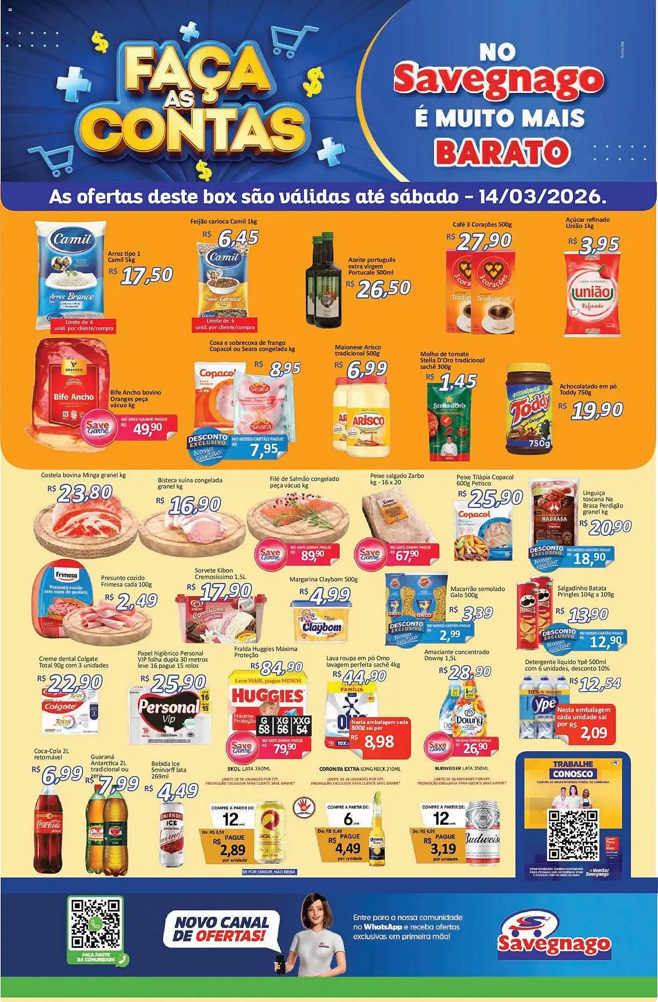 Encarte de Catálogo Supermercados Savegnago 12 de março até 16 de março 2026 - Pagina 1