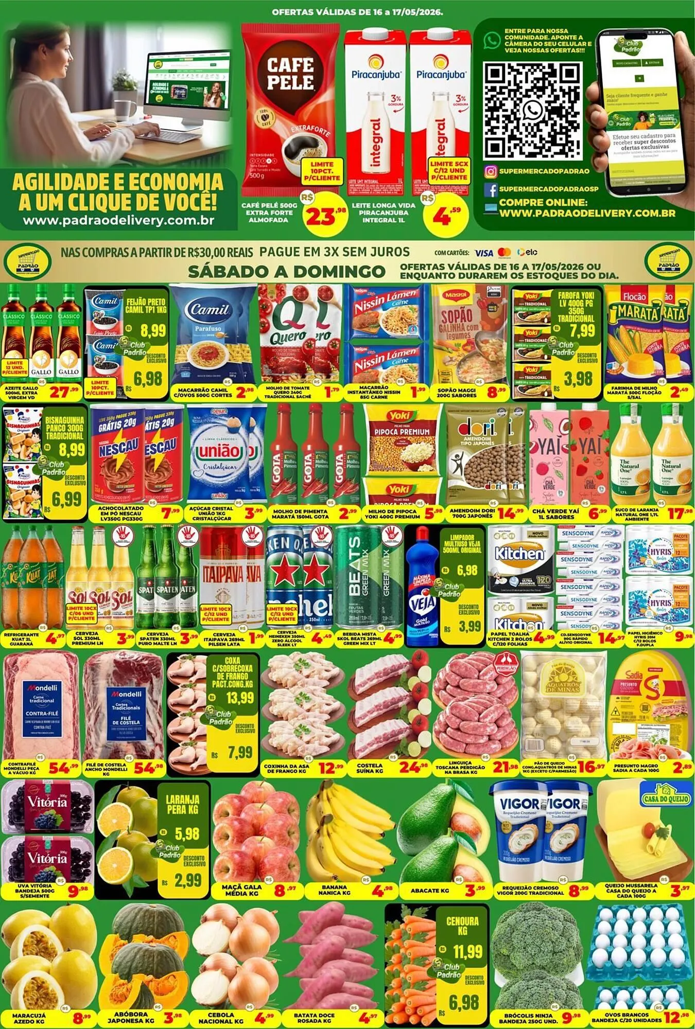 Encarte de Folheto Supermercado Padrão 16 de maio até 17 de maio 2026 - Pagina 1