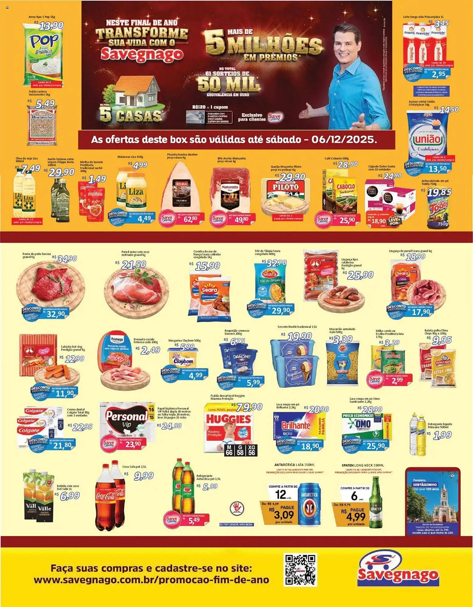 Encarte de Catálogo Supermercados Savegnago 4 de dezembro até 7 de dezembro 2025 - Pagina 1
