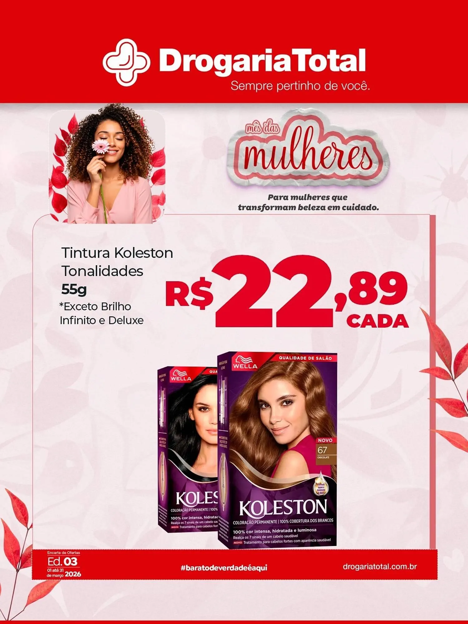 Encarte de Catálogo Drogaria Total 6 de março até 31 de março 2026 - Pagina 1