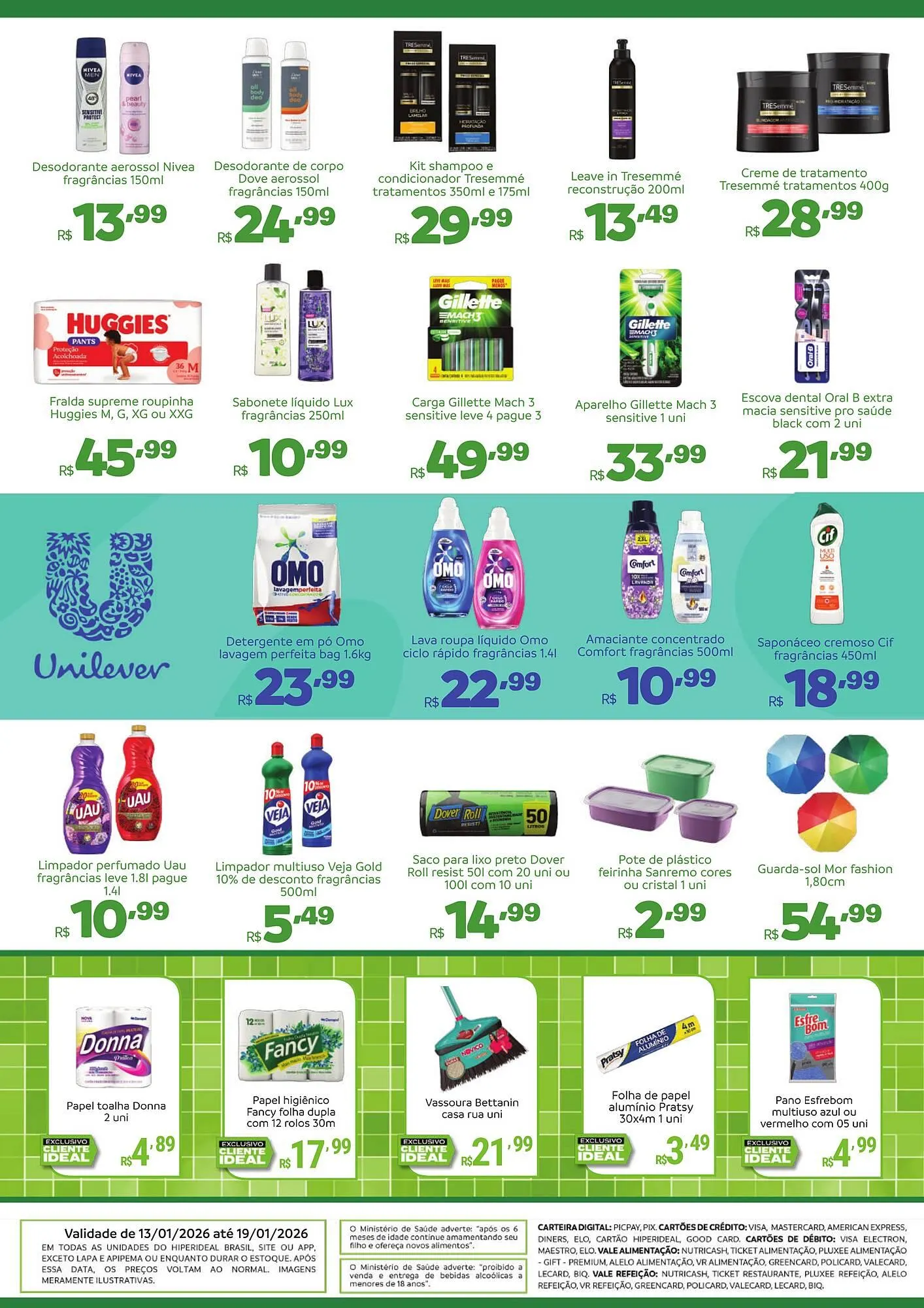 Encarte de Catálogo Hiperideal Supermercados 13 de janeiro até 19 de janeiro 2026 - Pagina 4
