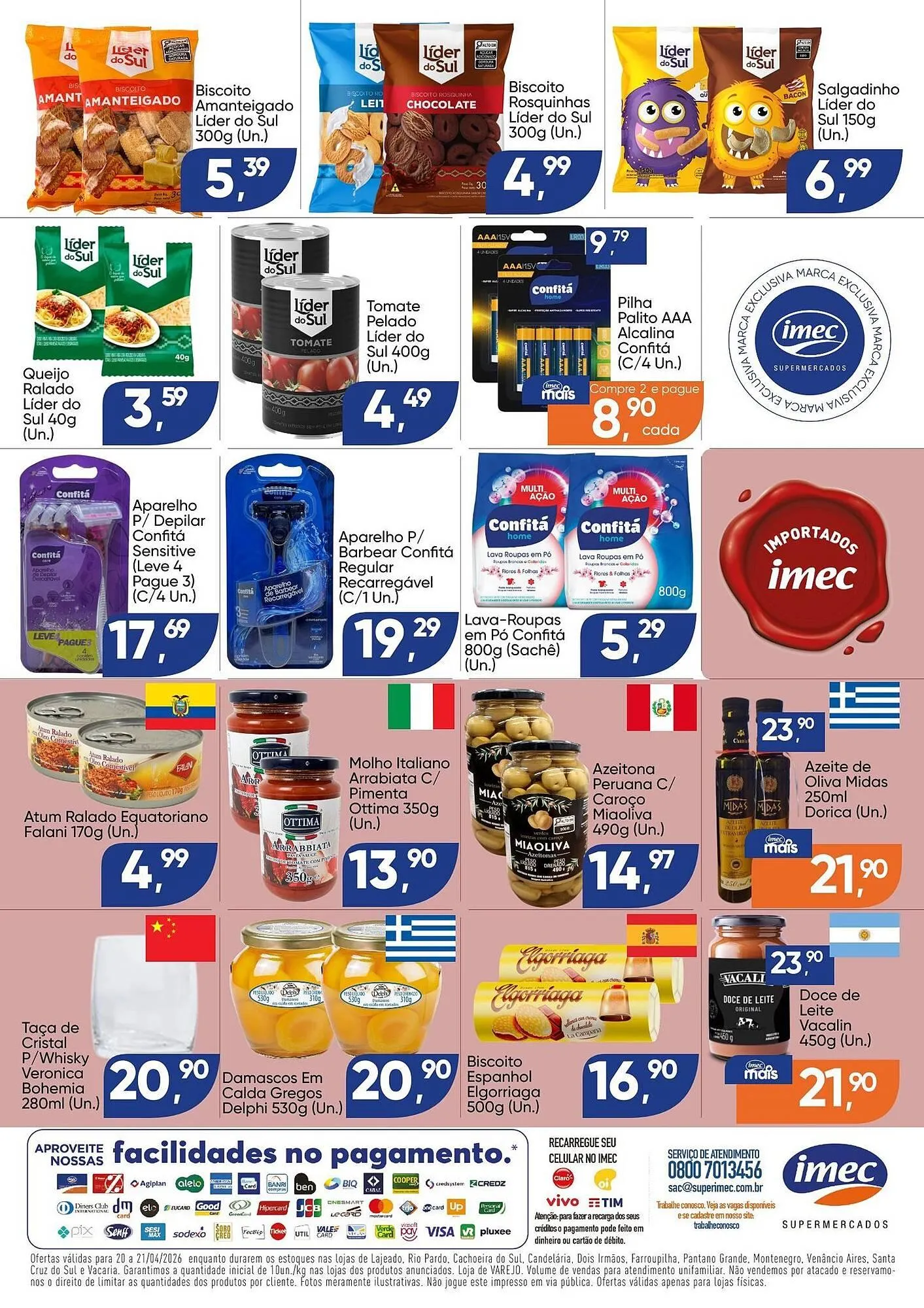 Encarte de Catálogo Imec Supermercados 20 de abril até 21 de abril 2026 - Pagina 2