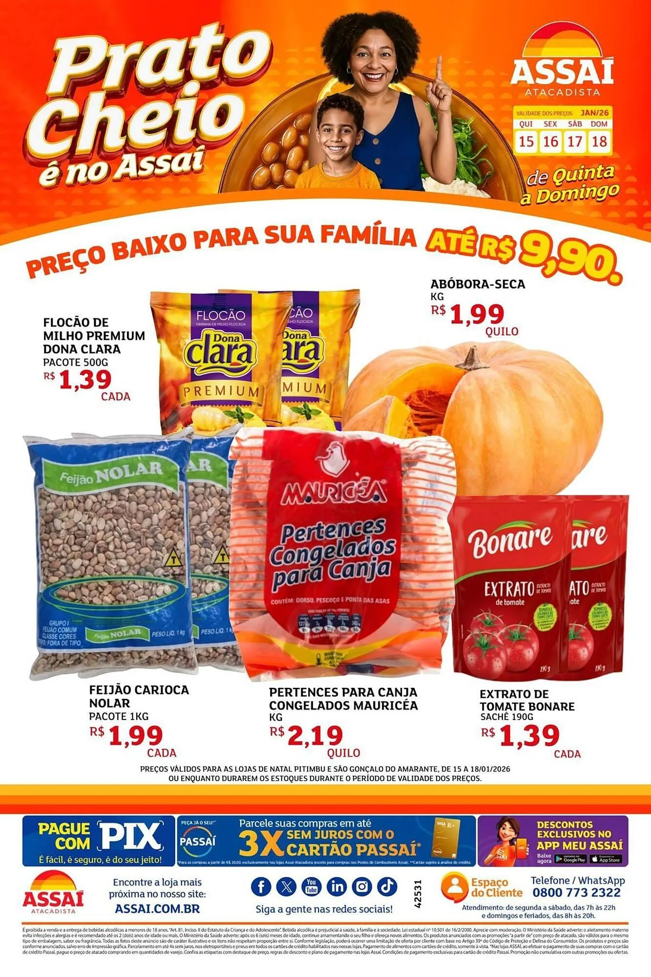 Encarte de Encarte Assaí Atacadista 15 de janeiro até 18 de janeiro 2026 - Pagina 1